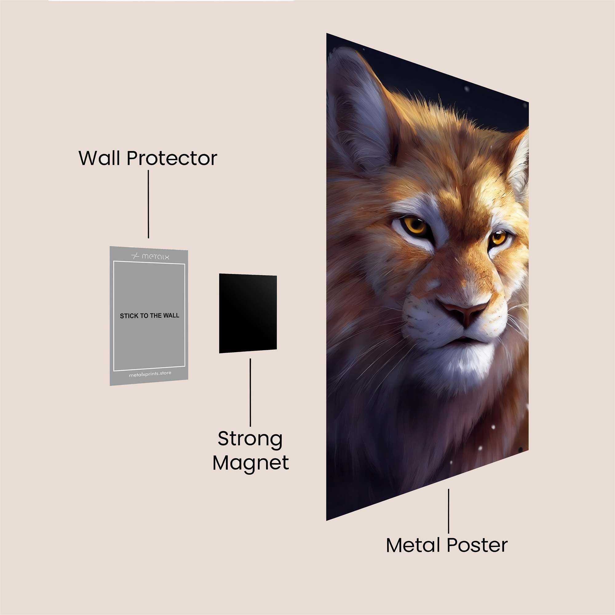 Lion Serenity Safe Wall Magnetic / M