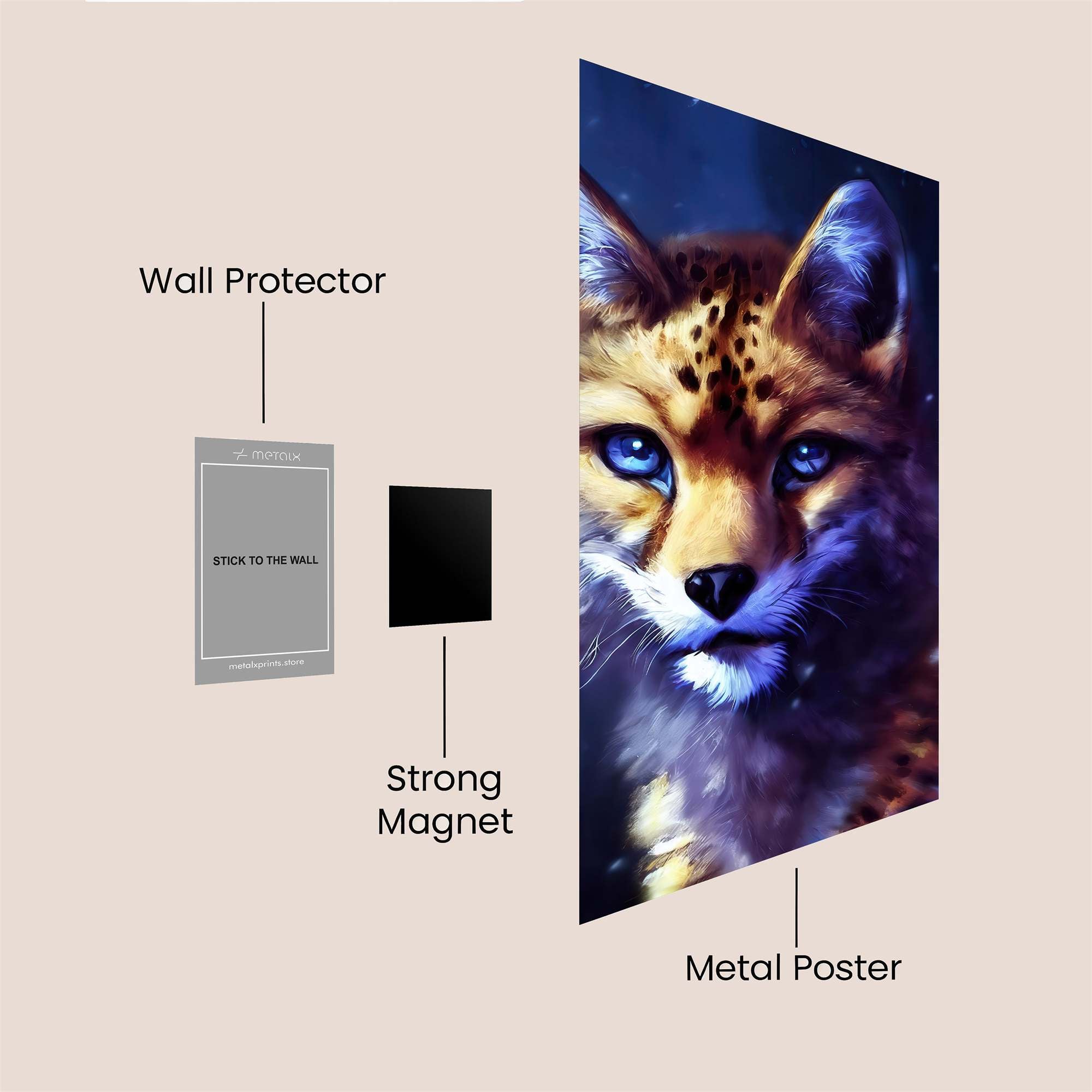 Mystic Fox Safe Wall Magnetic / M