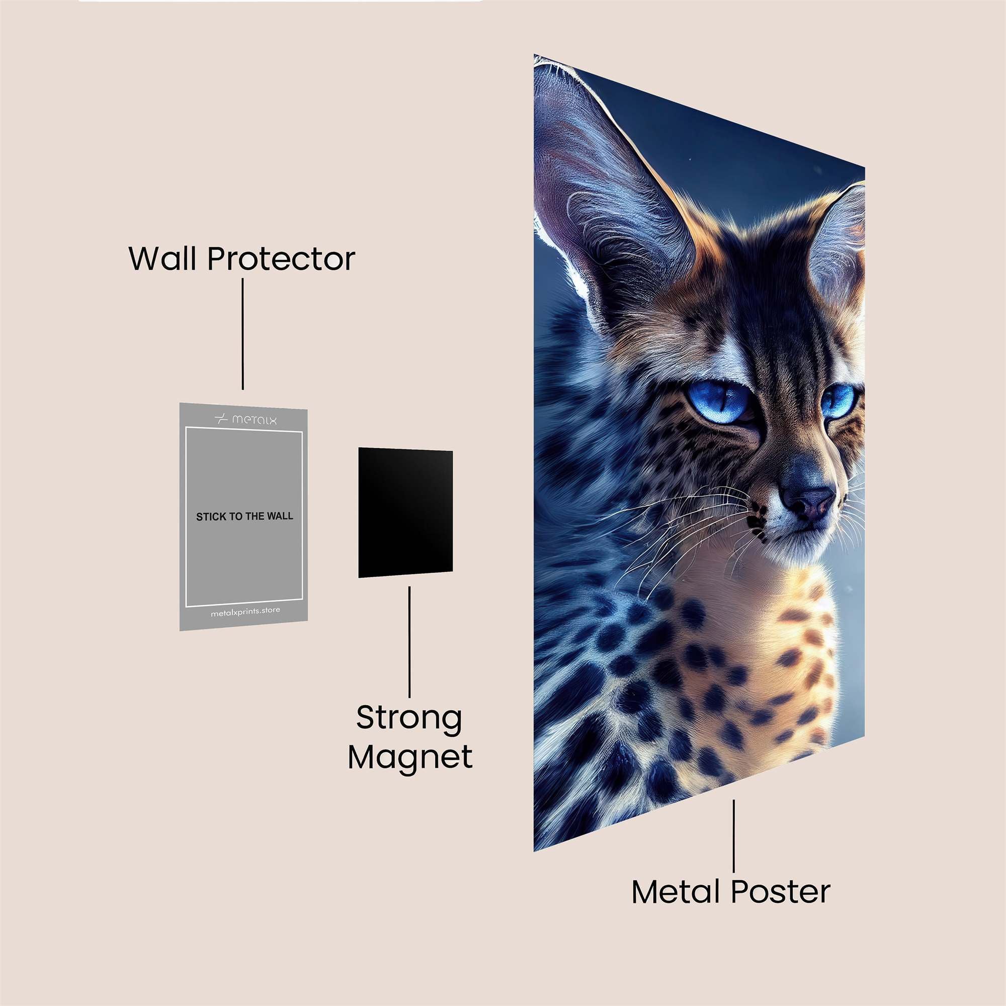 Serval Serenity Safe Wall Magnetic / M