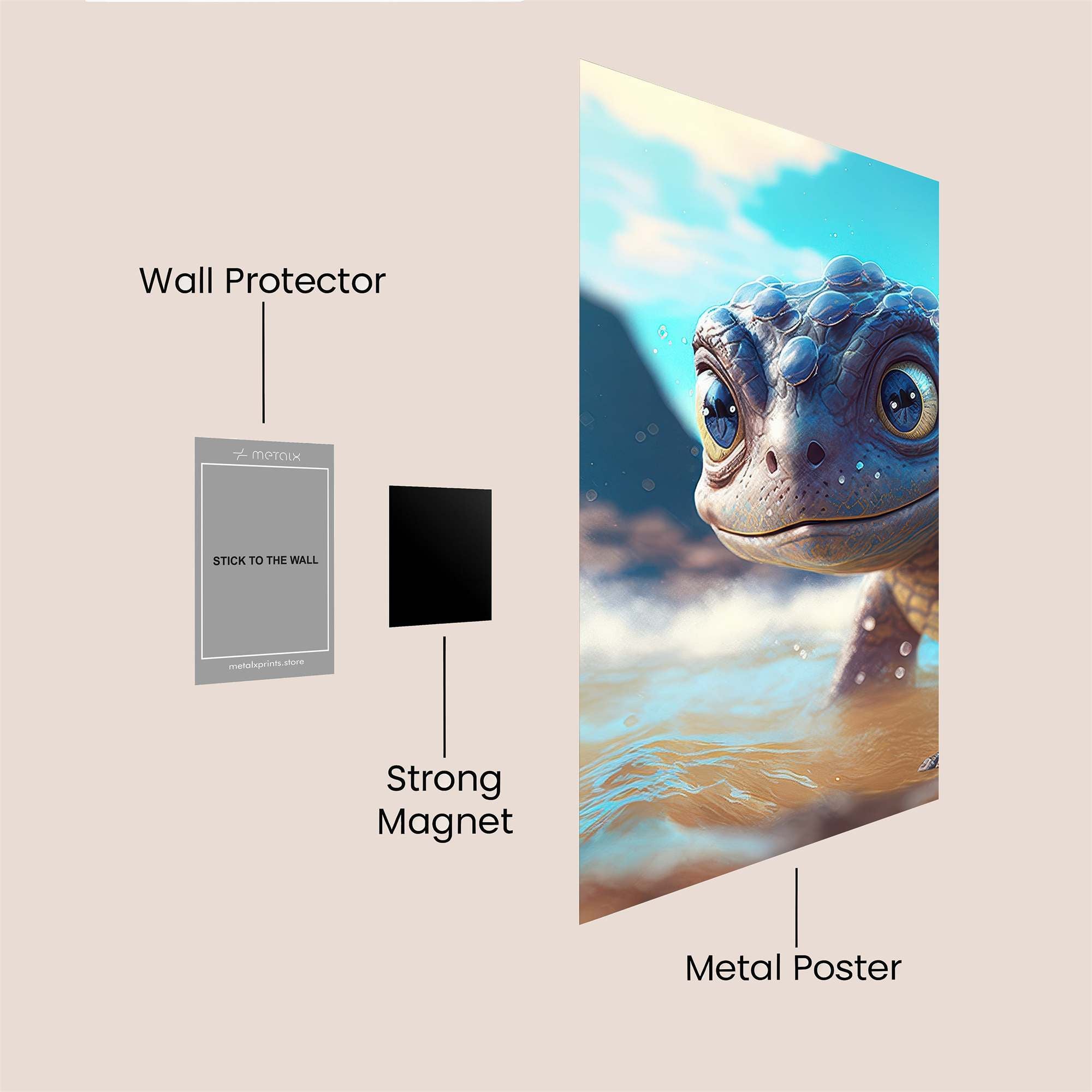 Turtle Triumph Safe Wall Magnetic / M