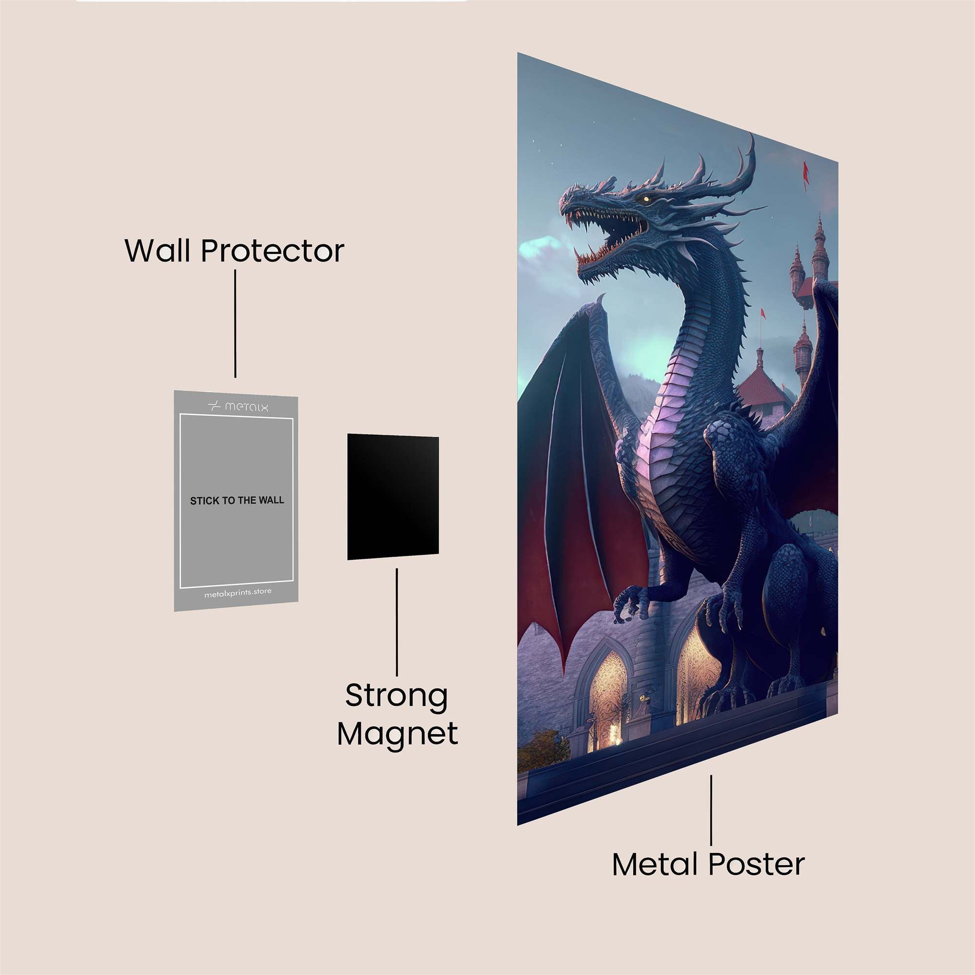 Dragon Majestic Safe Wall Magnetic / M