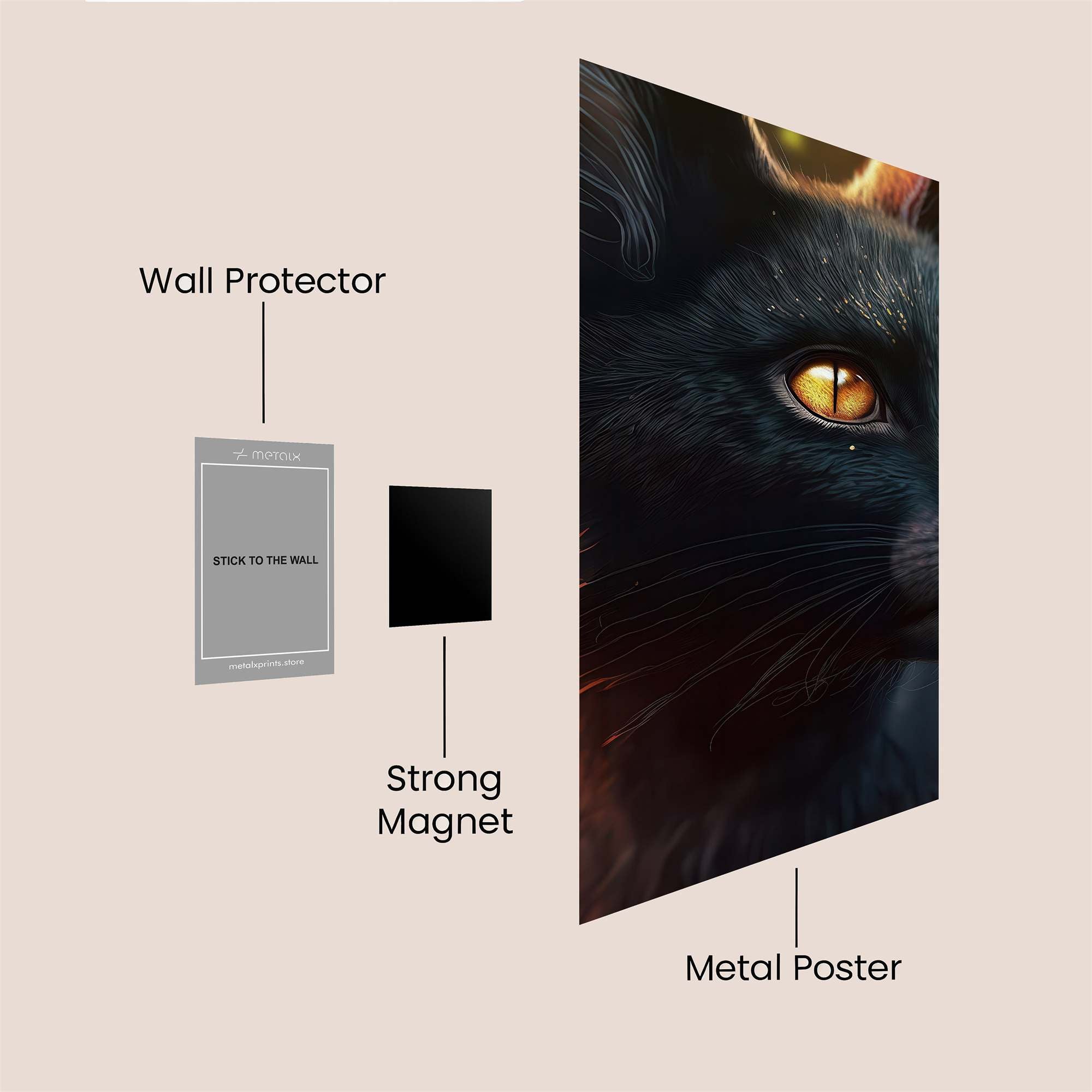 Feline Enigma Safe Wall Magnetic / M