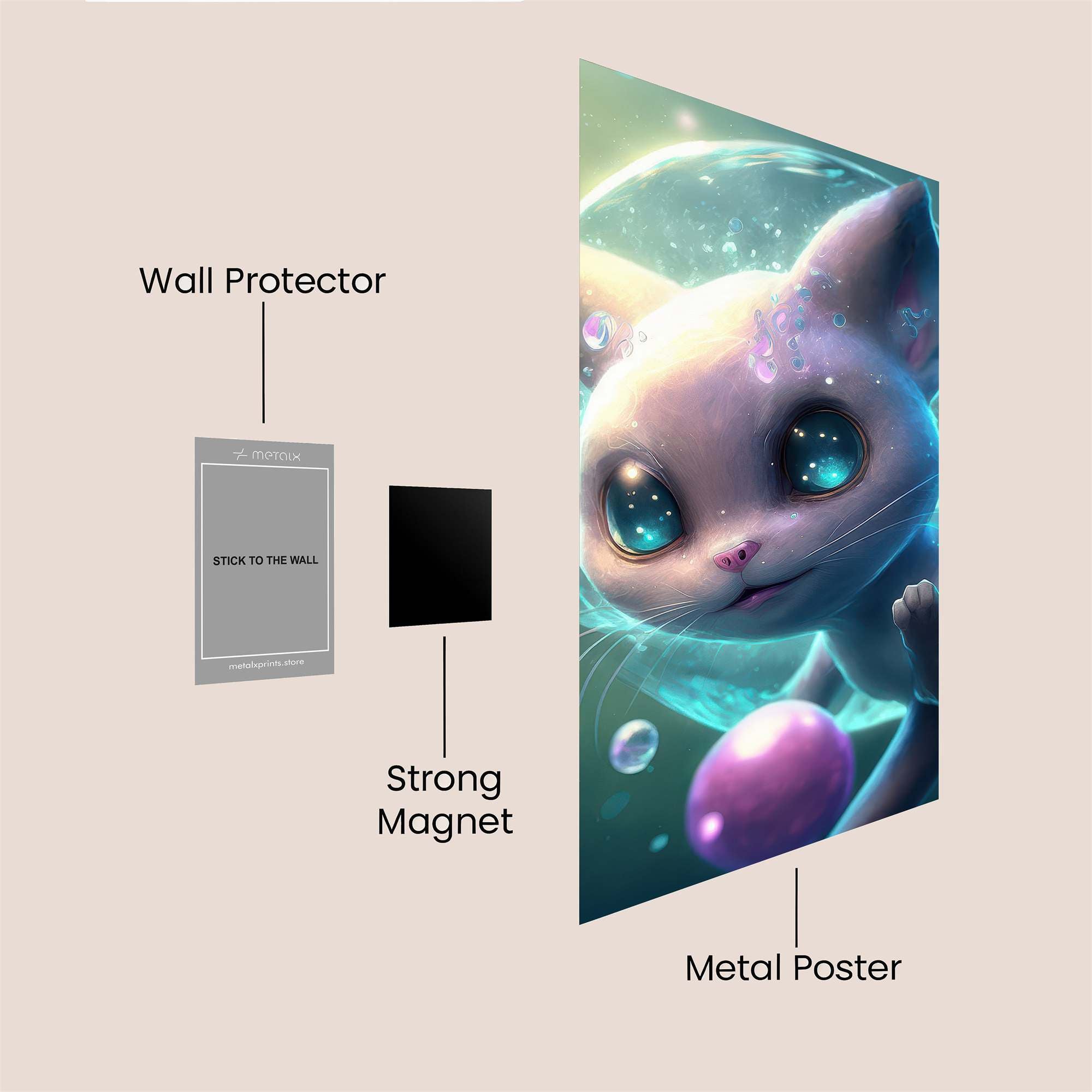 Bubbly Serenity Safe Wall Magnetic / M