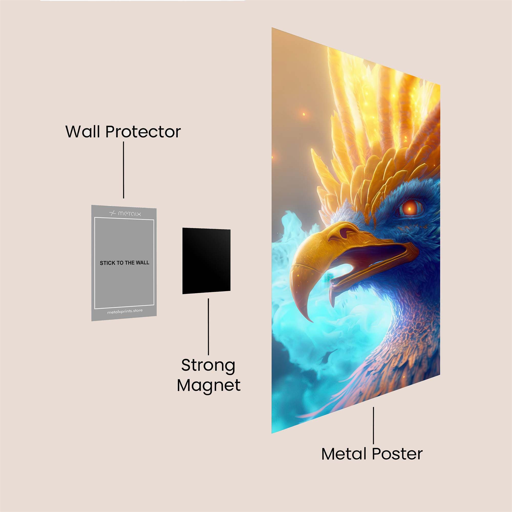 Phoenix Blaze Safe Wall Magnetic / M