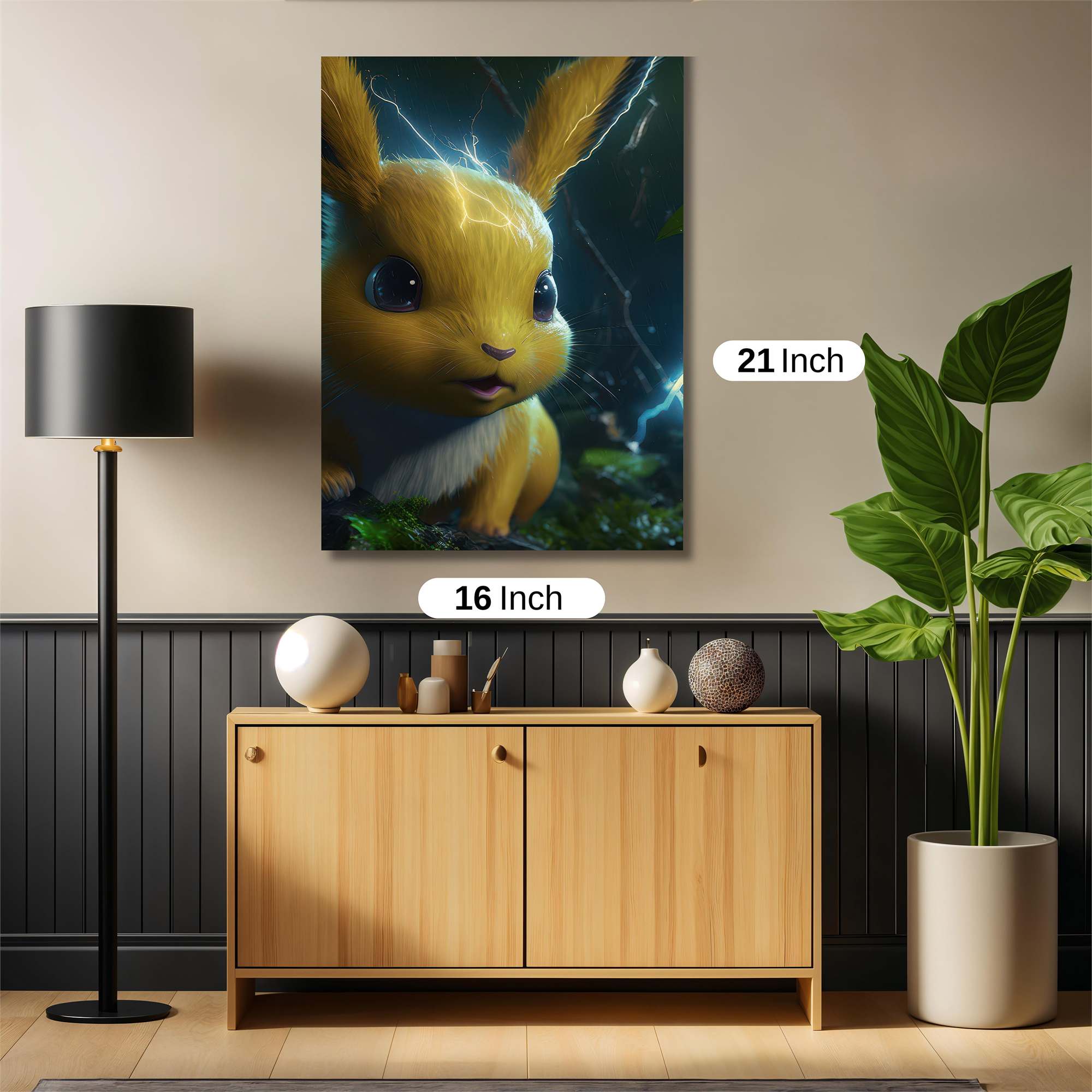 Pikachu Electrifying Safe Wall Magnetic / M