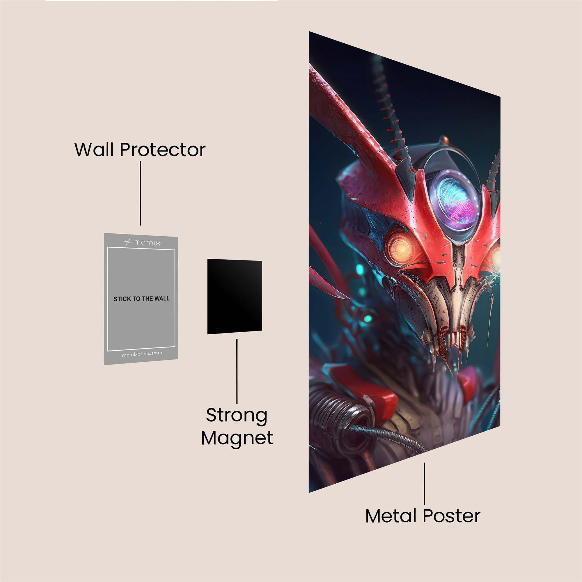 Mantis Menace Safe Wall Magnetic / M