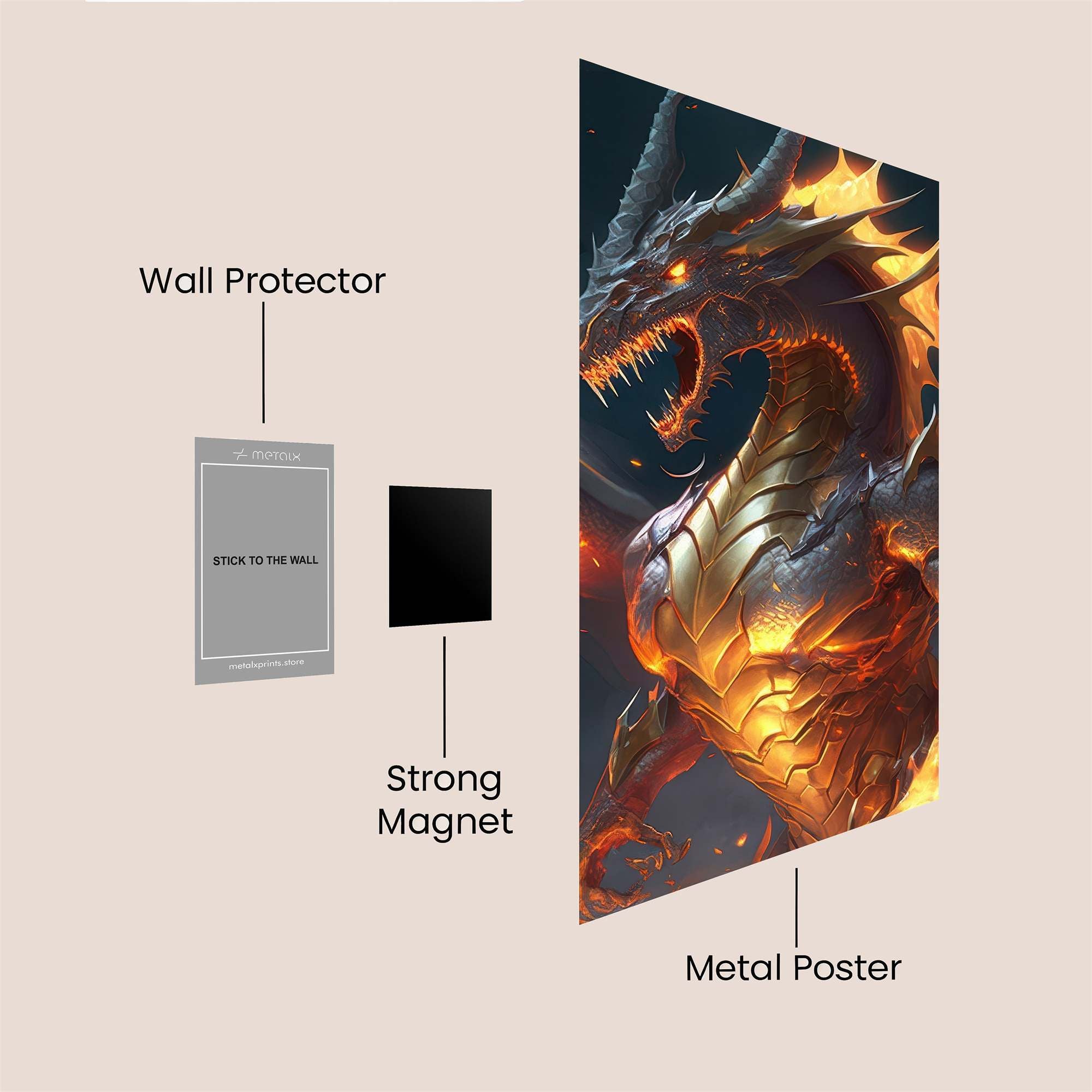 Dragon Inferno Safe Wall Magnetic / M