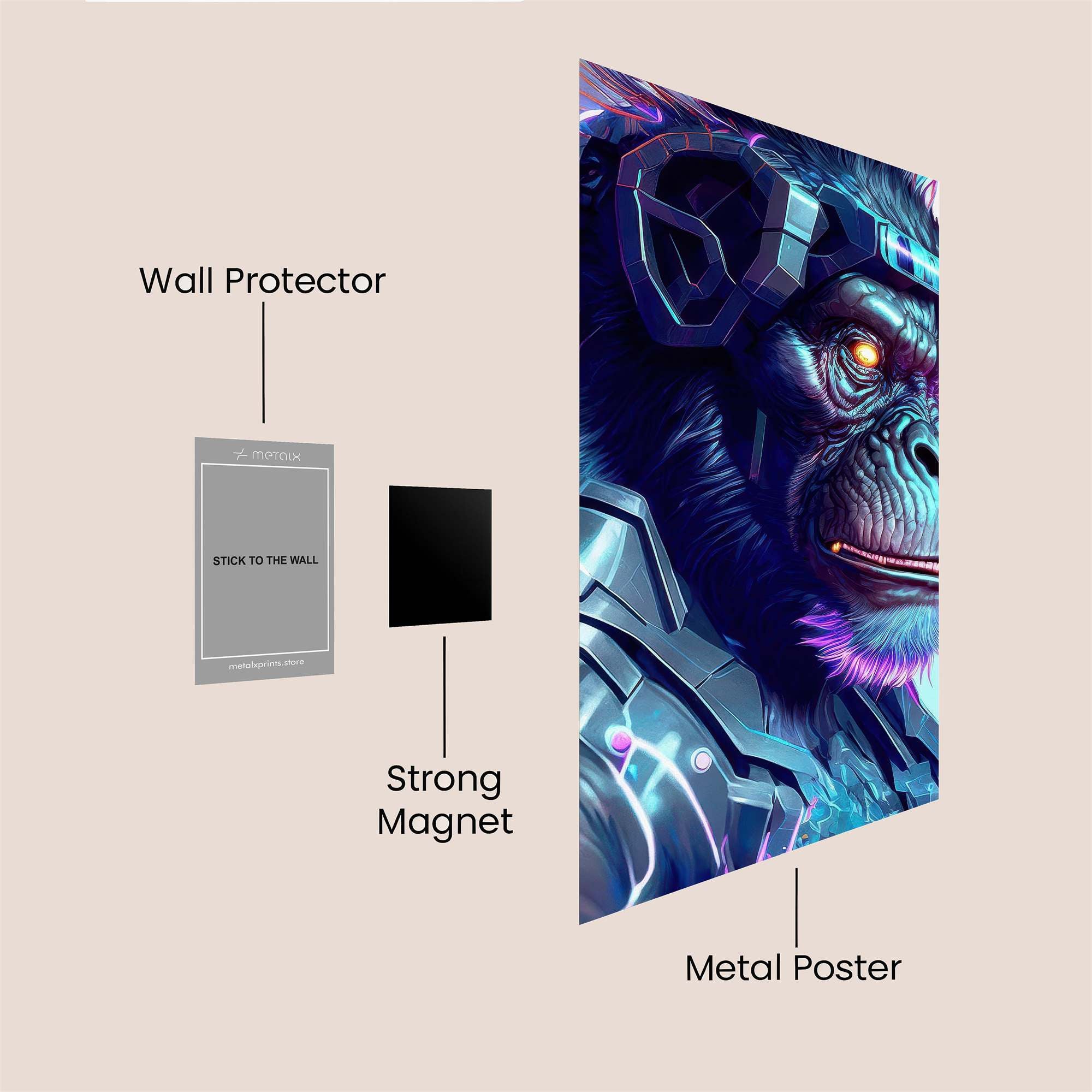 Cyber Primate Safe Wall Magnetic / M