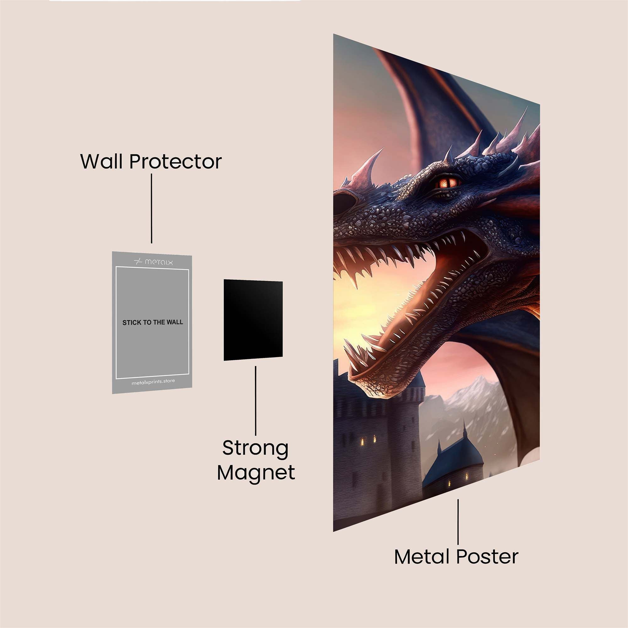 Dragon Majestic Safe Wall Magnetic / M