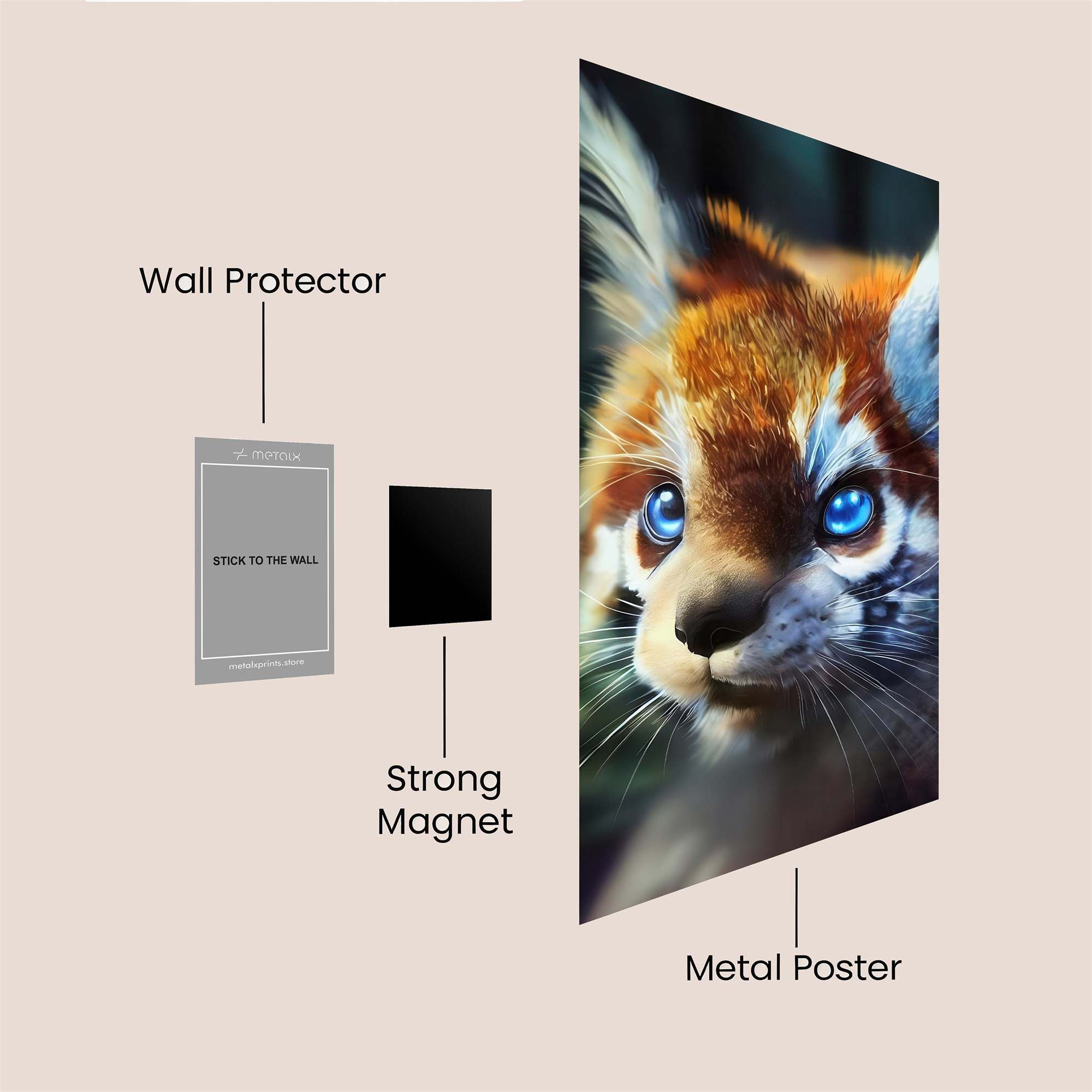 Red Panda Enigma Safe Wall Magnetic / M