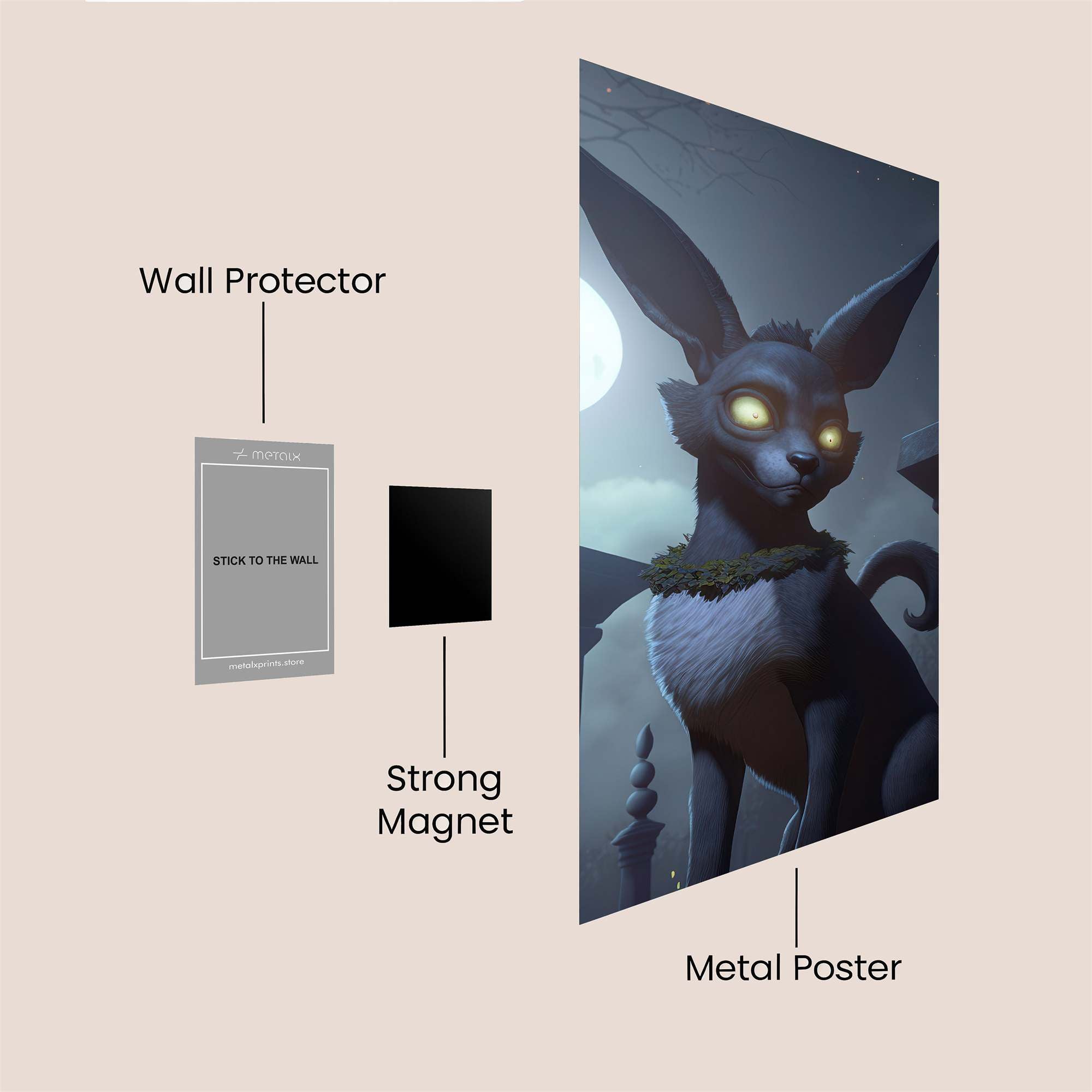 Moonlit Menace Safe Wall Magnetic / M