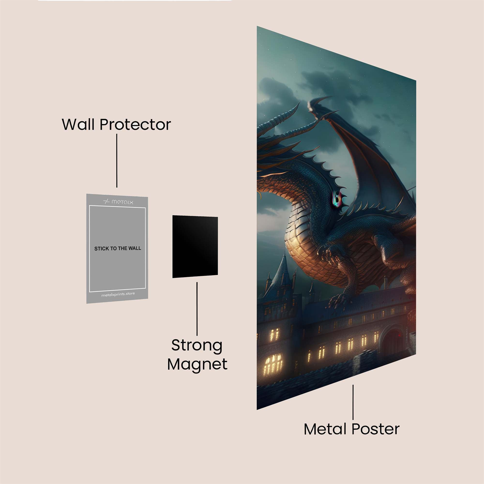 Dragon Majestic Safe Wall Magnetic / M