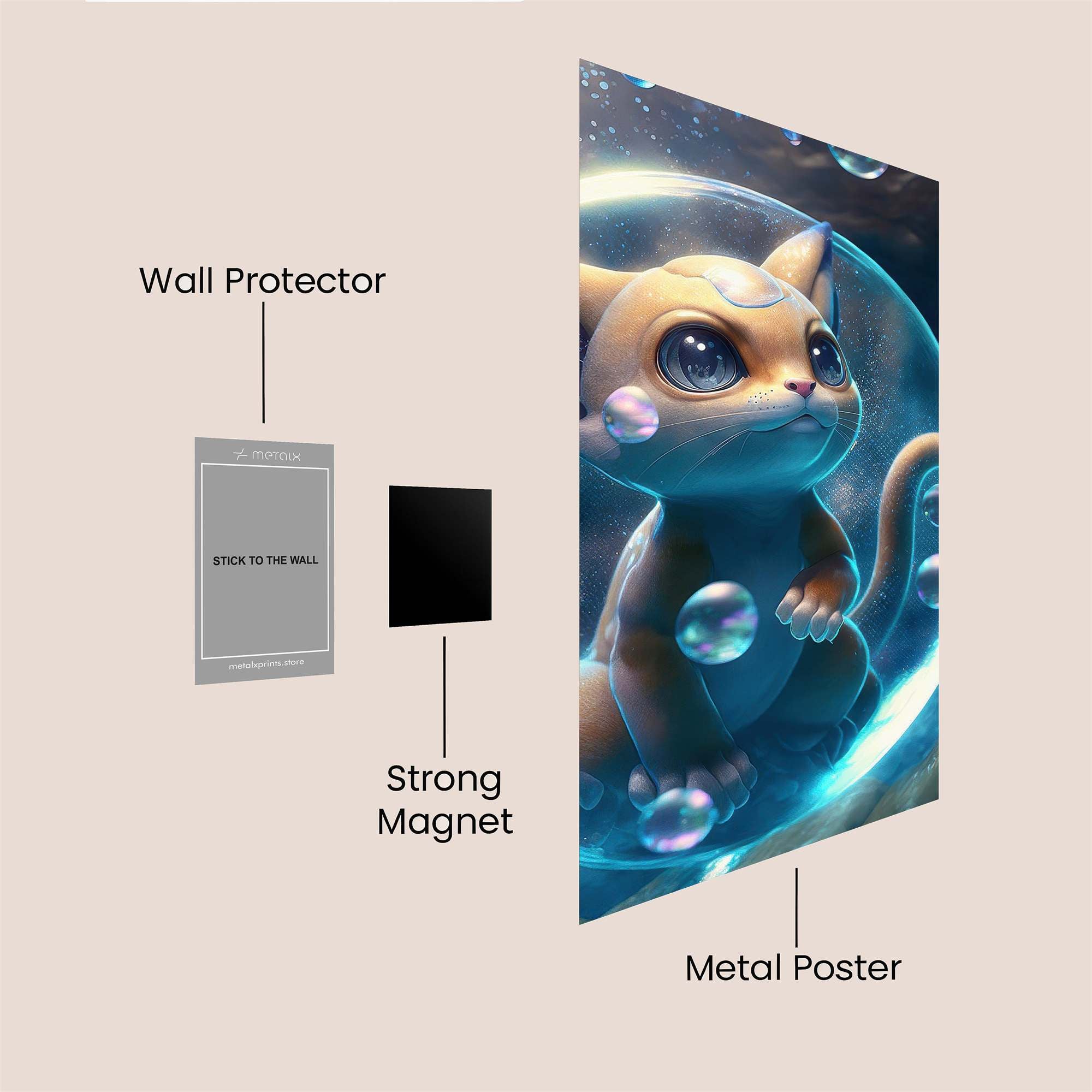 Kitten Serenity Safe Wall Magnetic / M