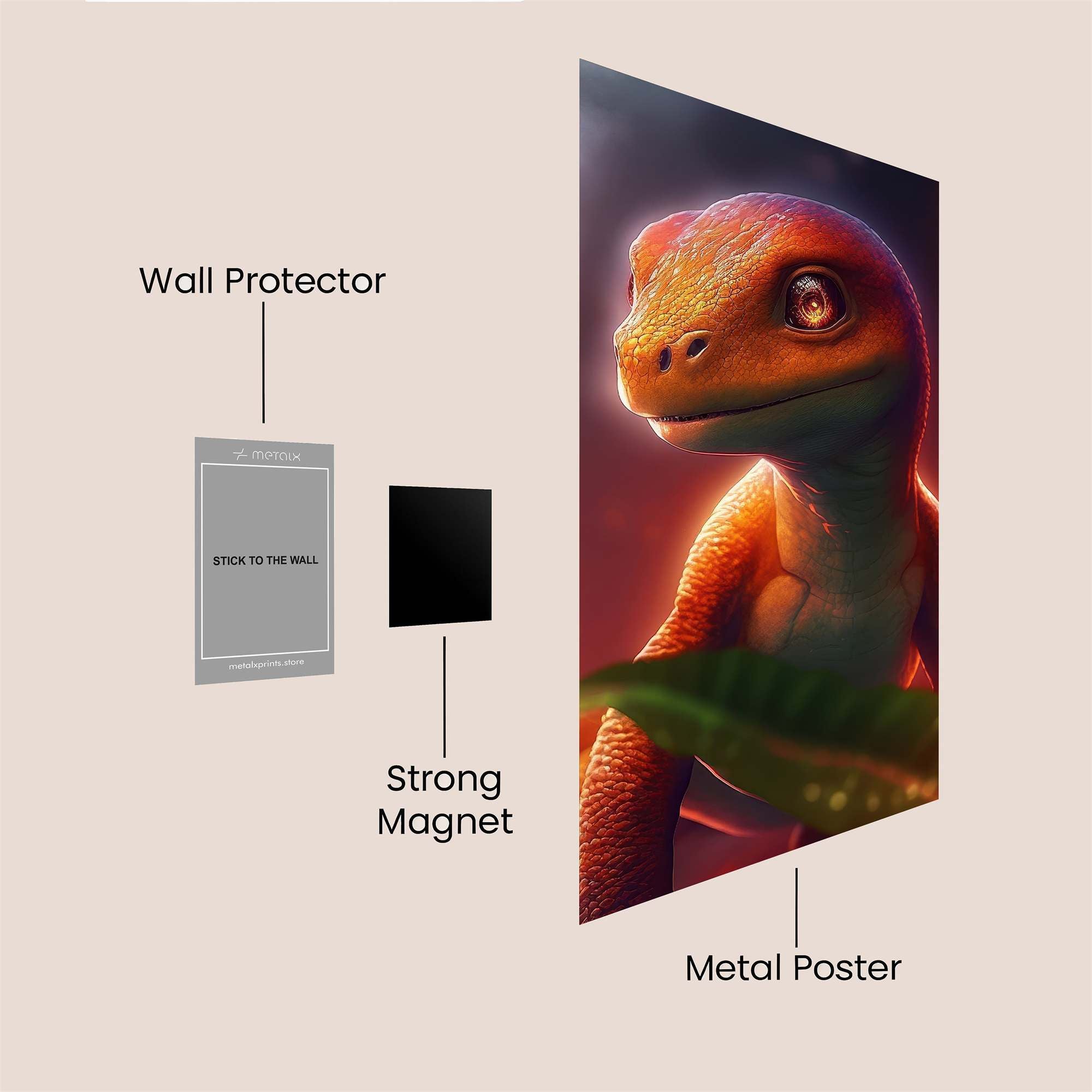 Charmander Blaze Safe Wall Magnetic / M