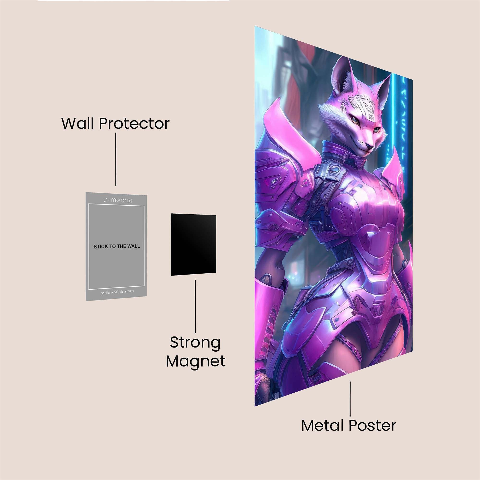 Cyber Fox Safe Wall Magnetic / M