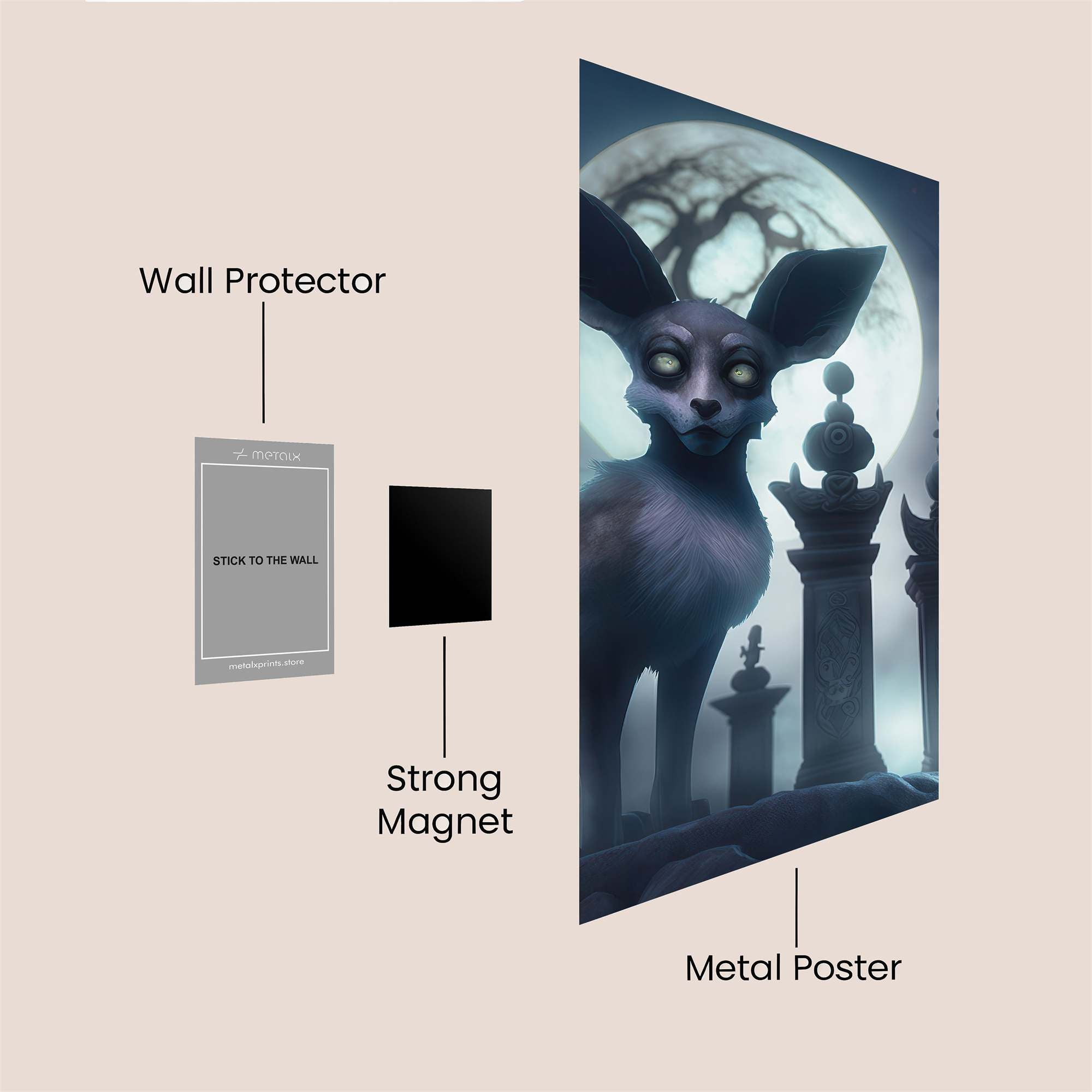 Eerie Fox Safe Wall Magnetic / M