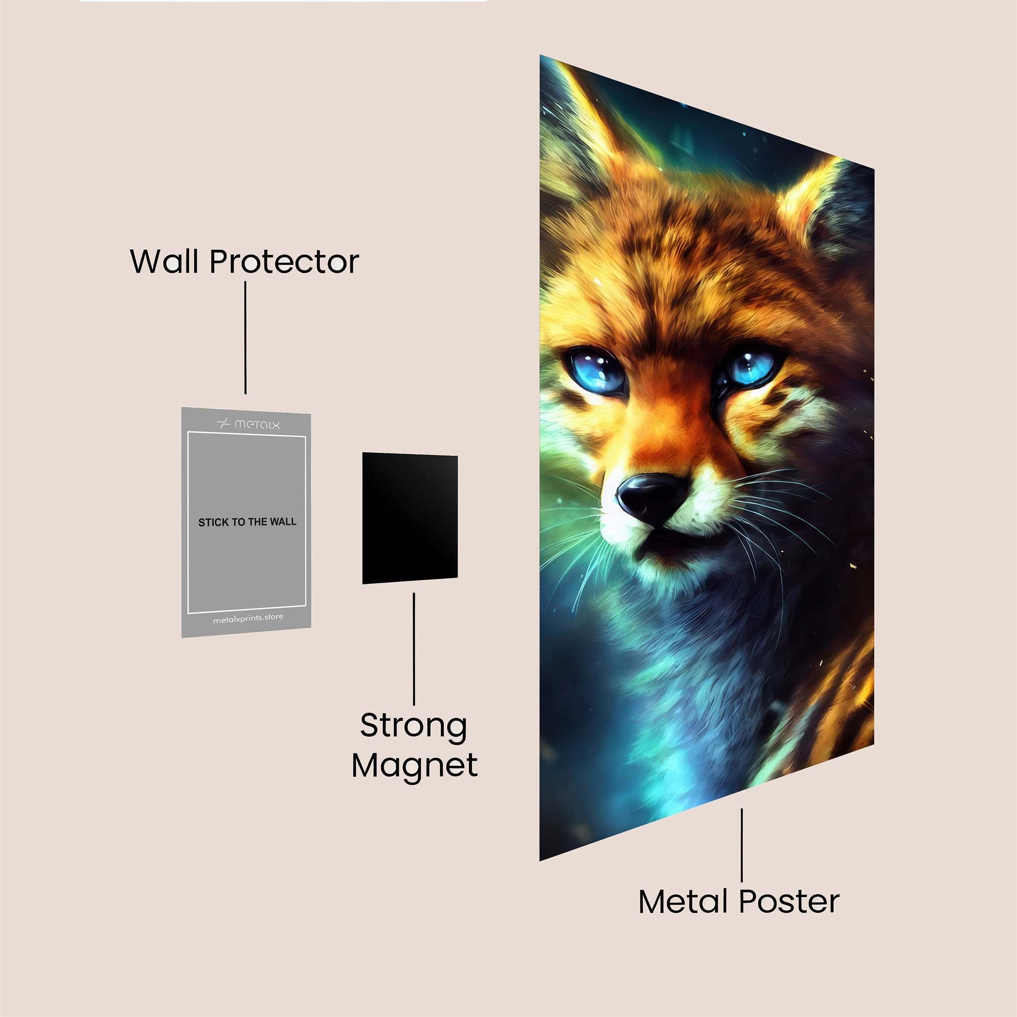 Mystic Fox Safe Wall Magnetic / M