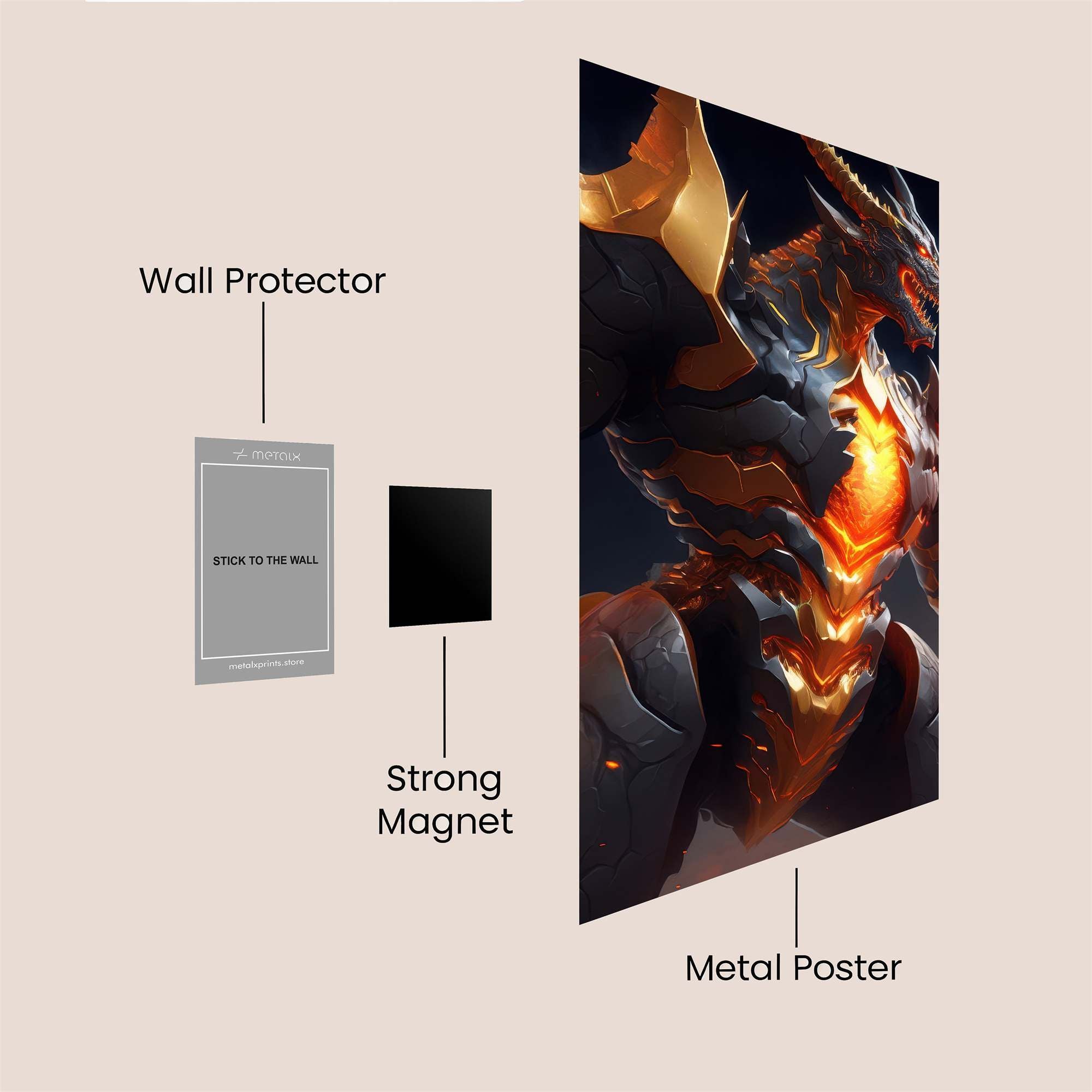 Dragon Fury Safe Wall Magnetic / M