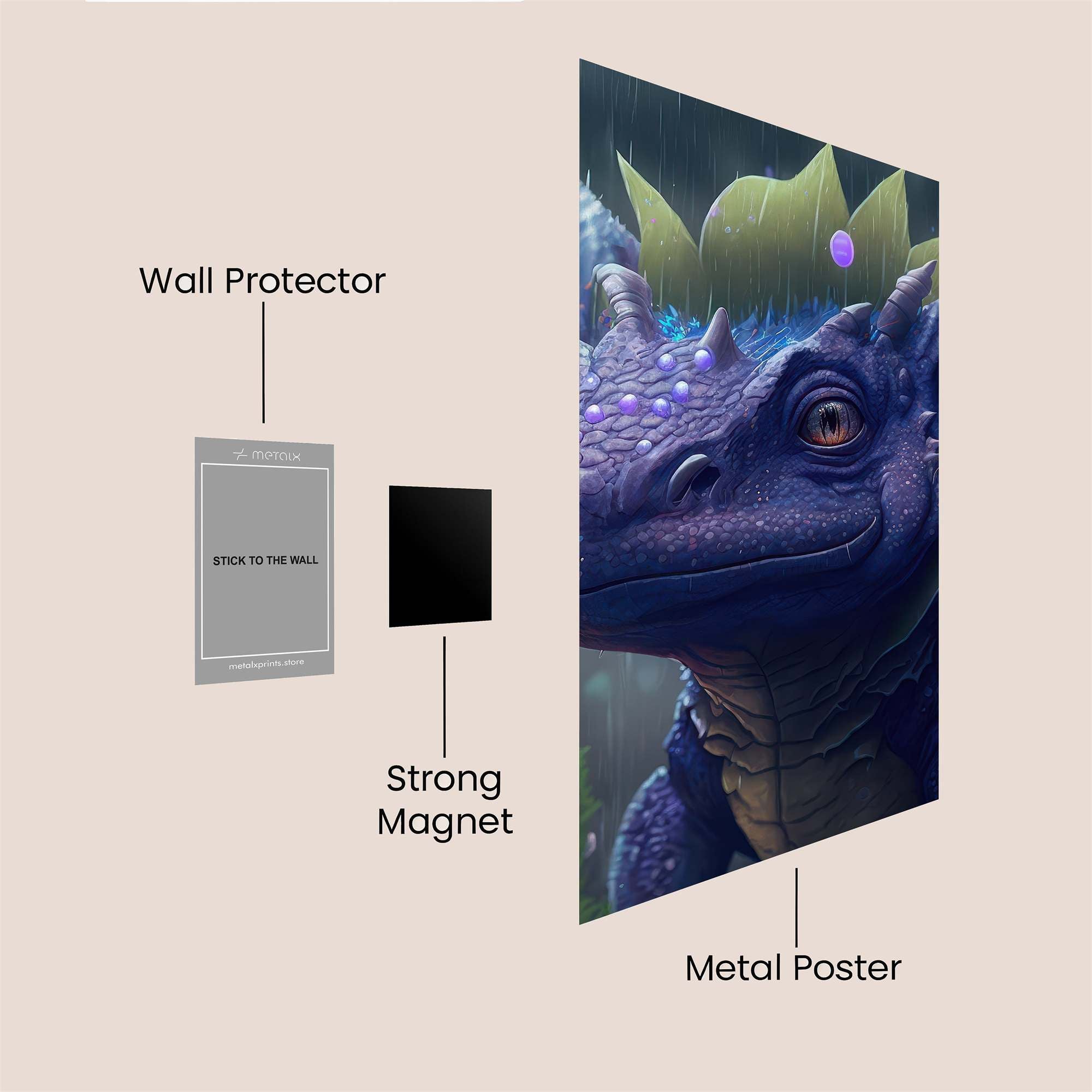 Leafy Whimsy Safe Wall Magnetic / M