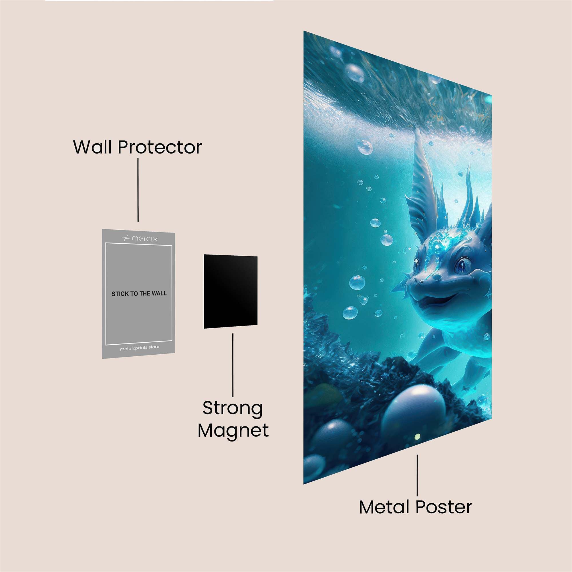 Vaporeon Serene Safe Wall Magnetic / M