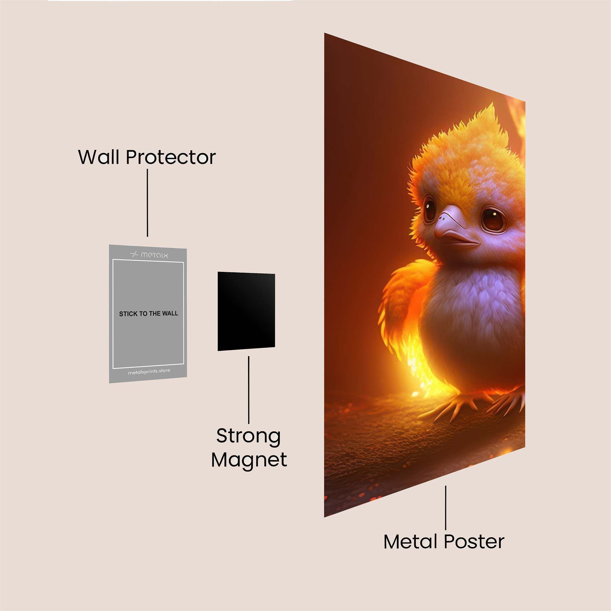 Phoenix Dawn Safe Wall Magnetic / M