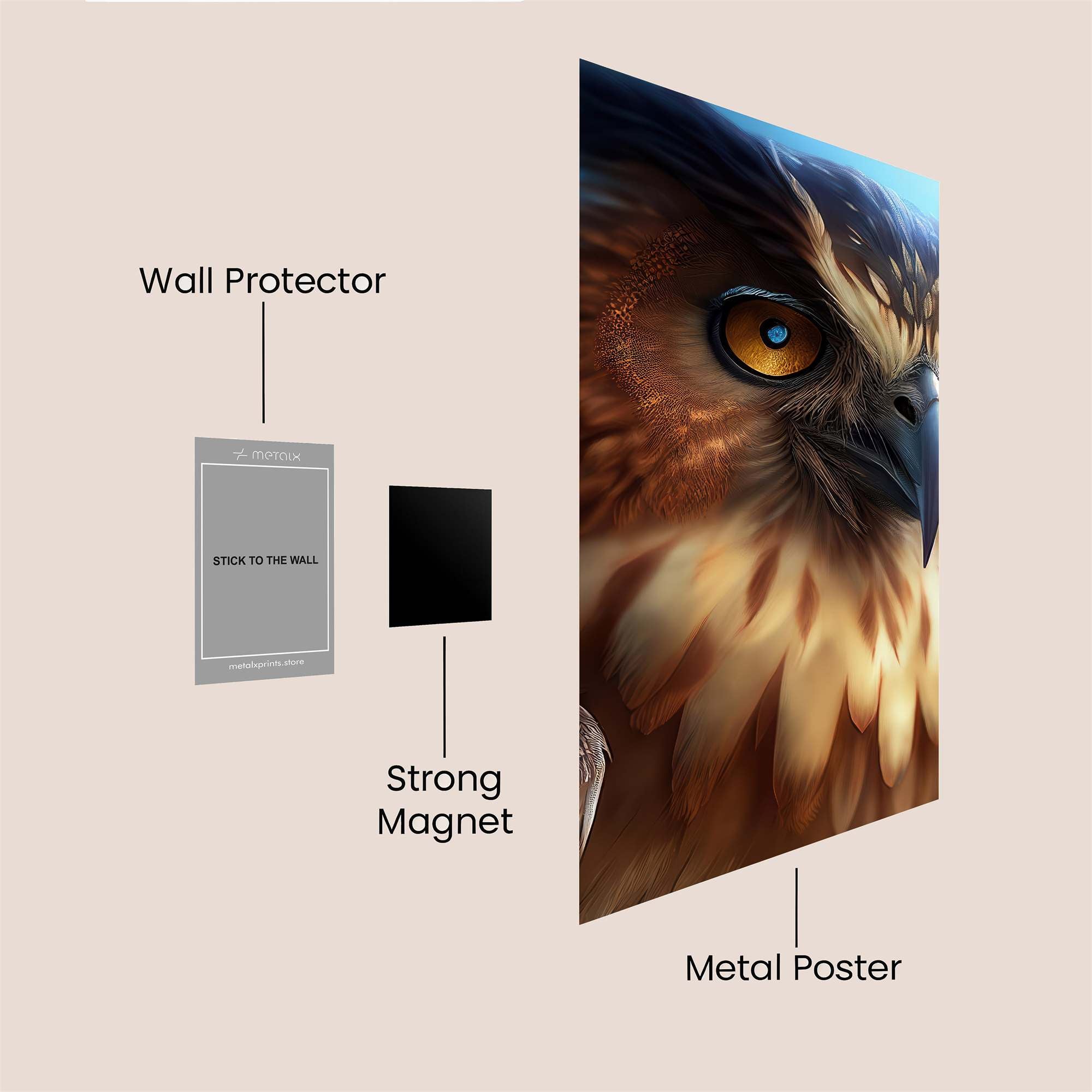 Owl Majestic Safe Wall Magnetic / M