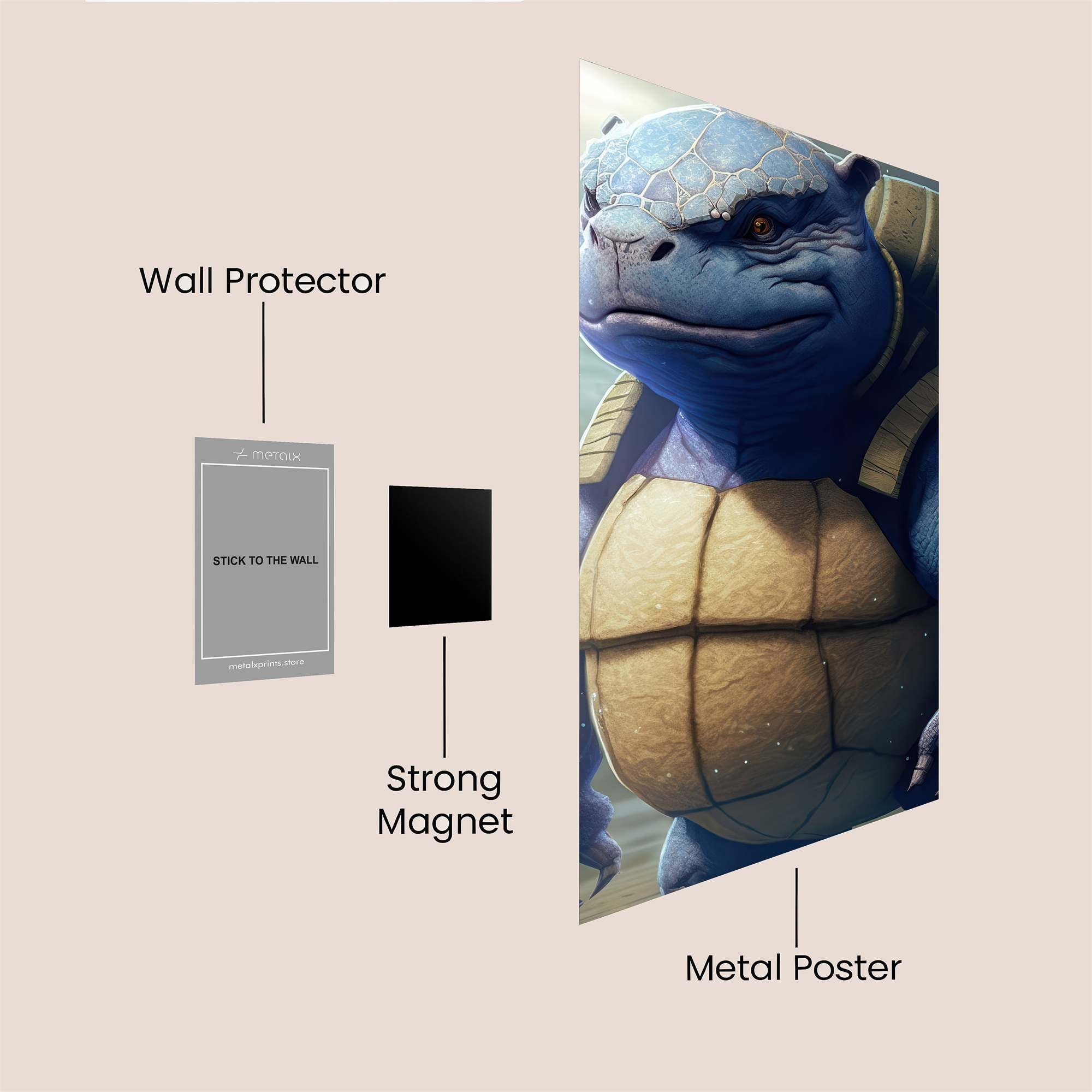 Blastoise Brooding Safe Wall Magnetic / M