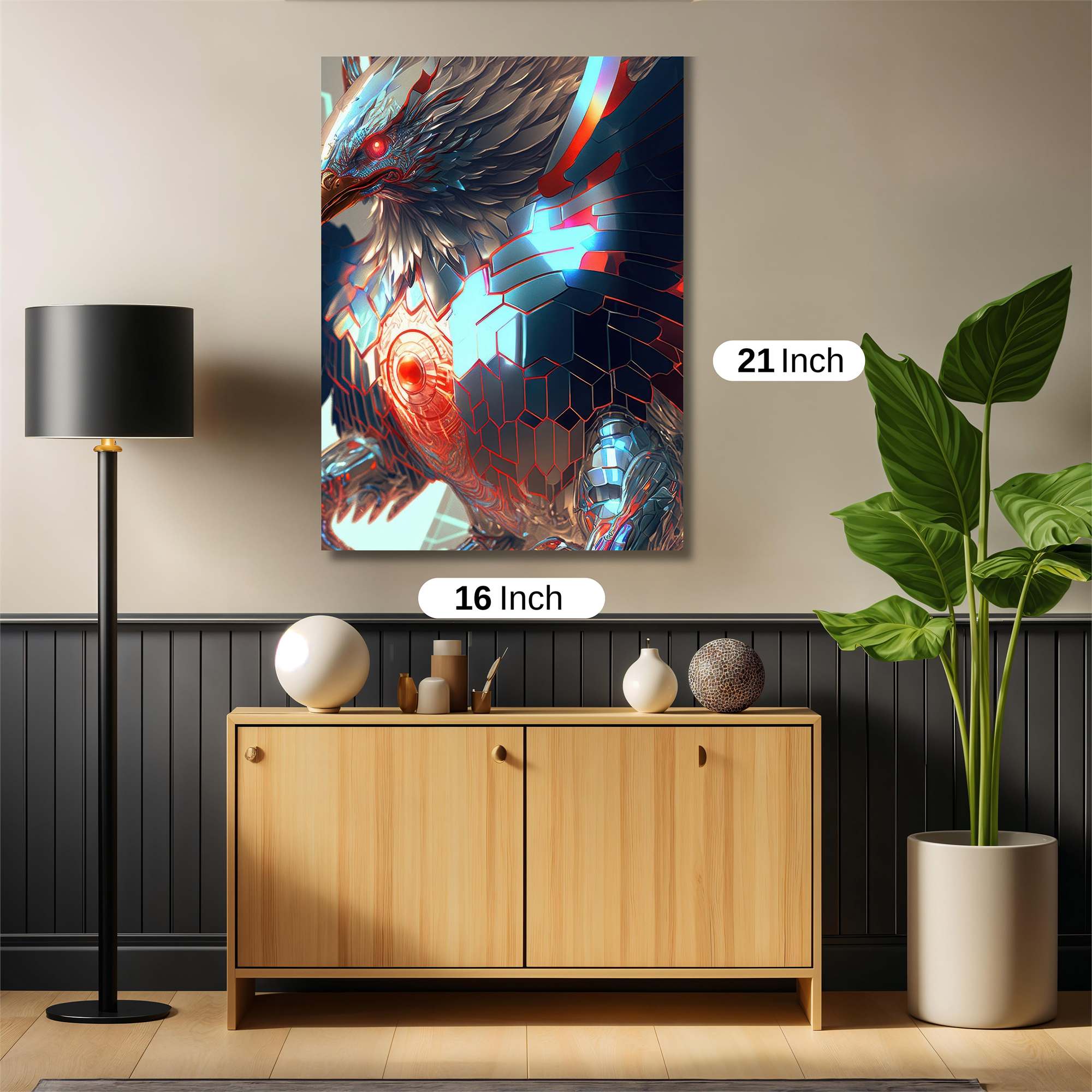 Phoenix Futuristic Safe Wall Magnetic / M