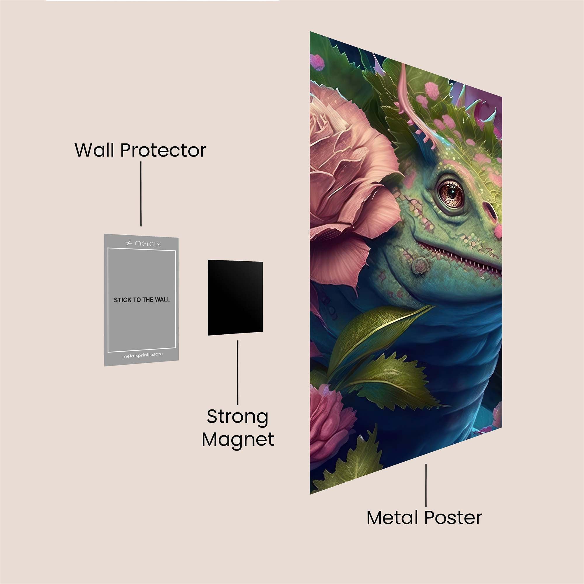 Rose Dragon Safe Wall Magnetic / M