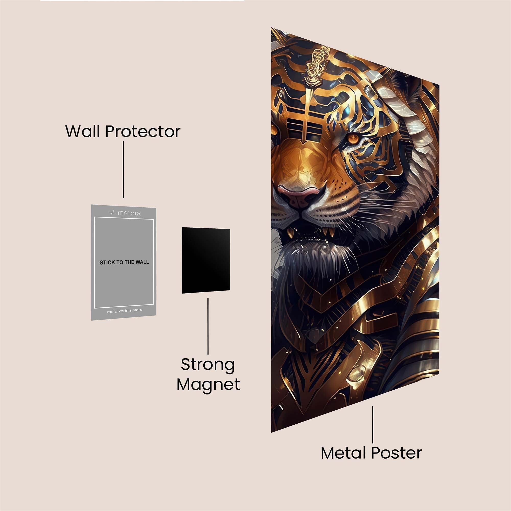 Tiger Majestic Safe Wall Magnetic / M