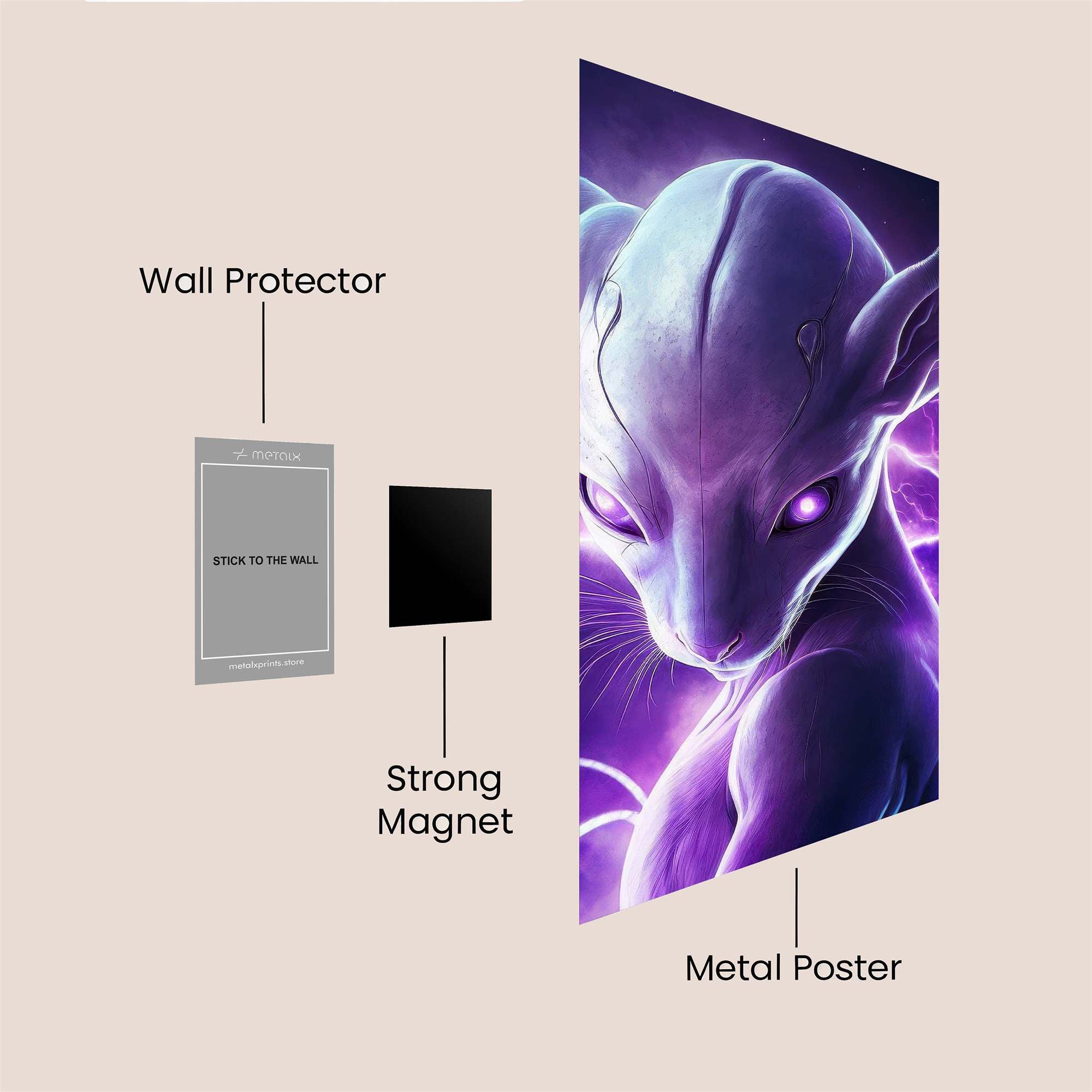 Mewtwo Mystic Safe Wall Magnetic / M