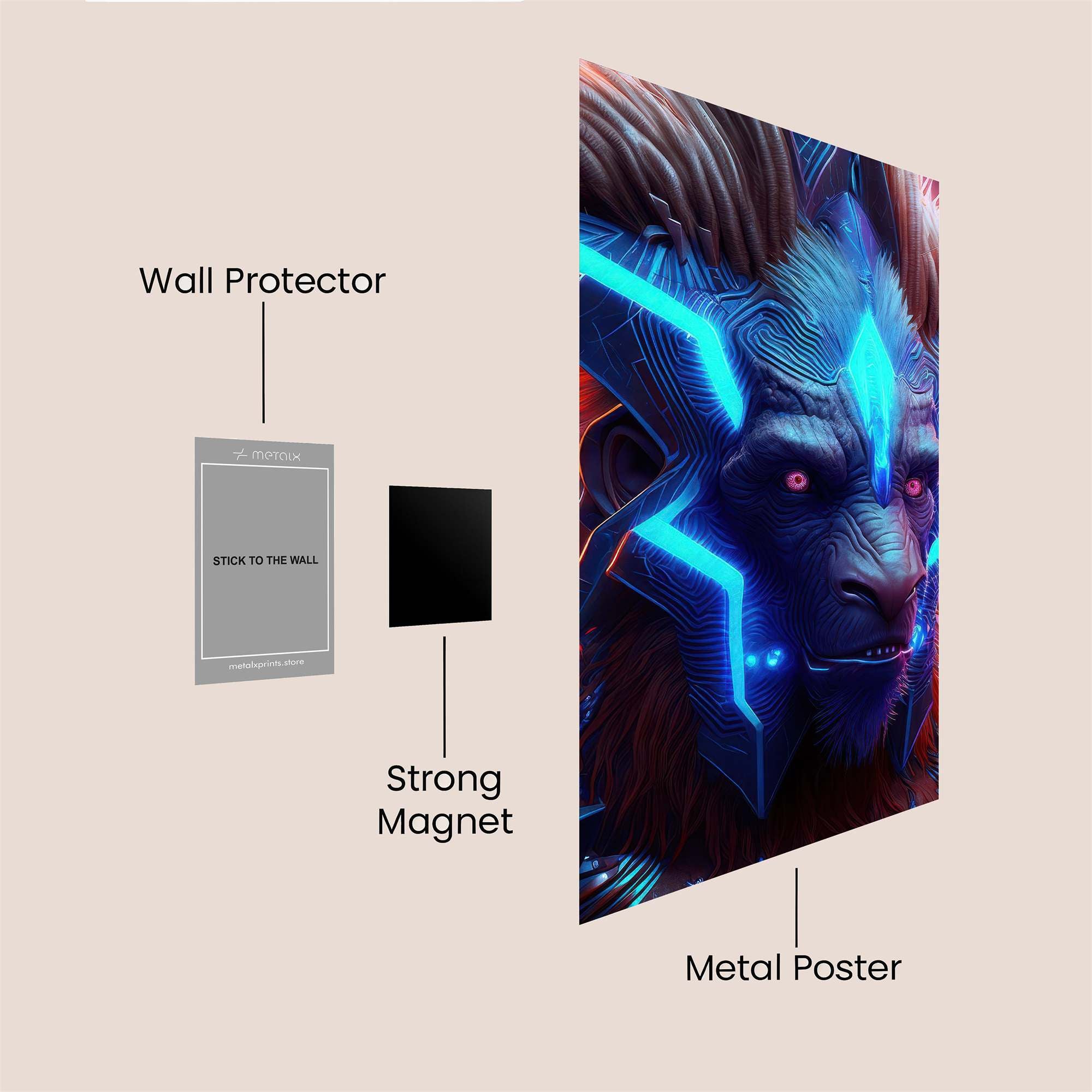 Cyber Simian Safe Wall Magnetic / M