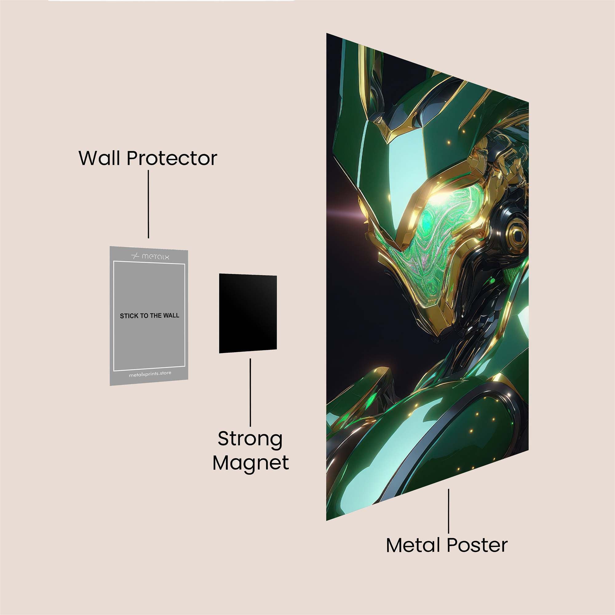 Neon Samurai Safe Wall Magnetic / M