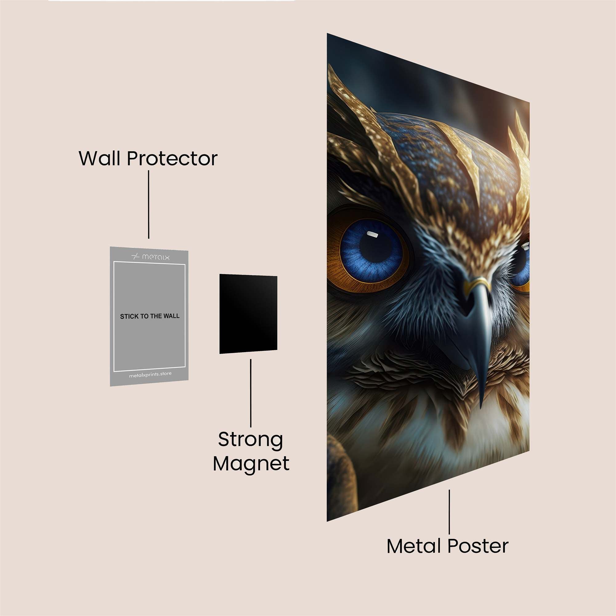 Owl Majestic Safe Wall Magnetic / M