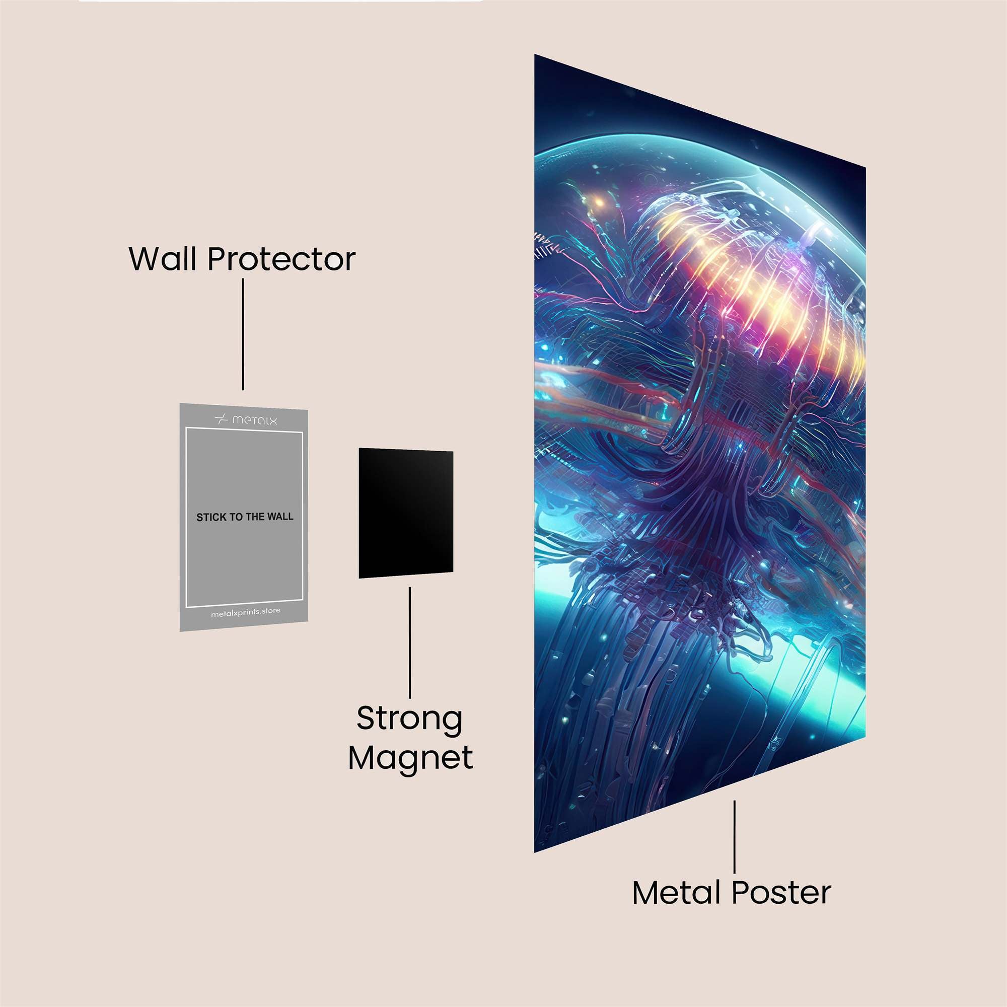 Jellyfish Radiance Safe Wall Magnetic / M