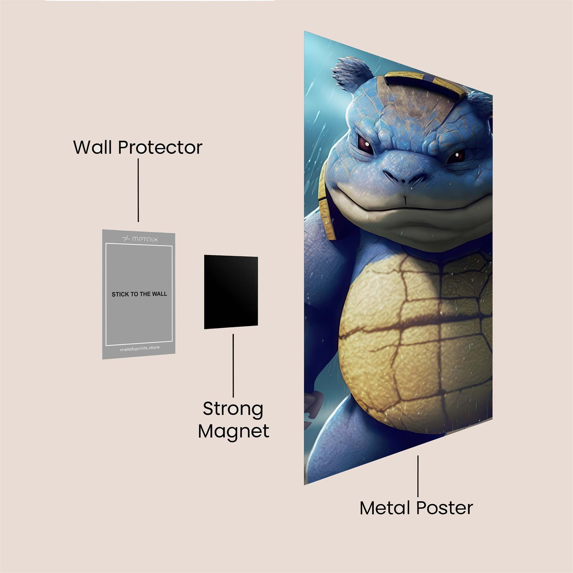 Blastoise Brooding Safe Wall Magnetic / M