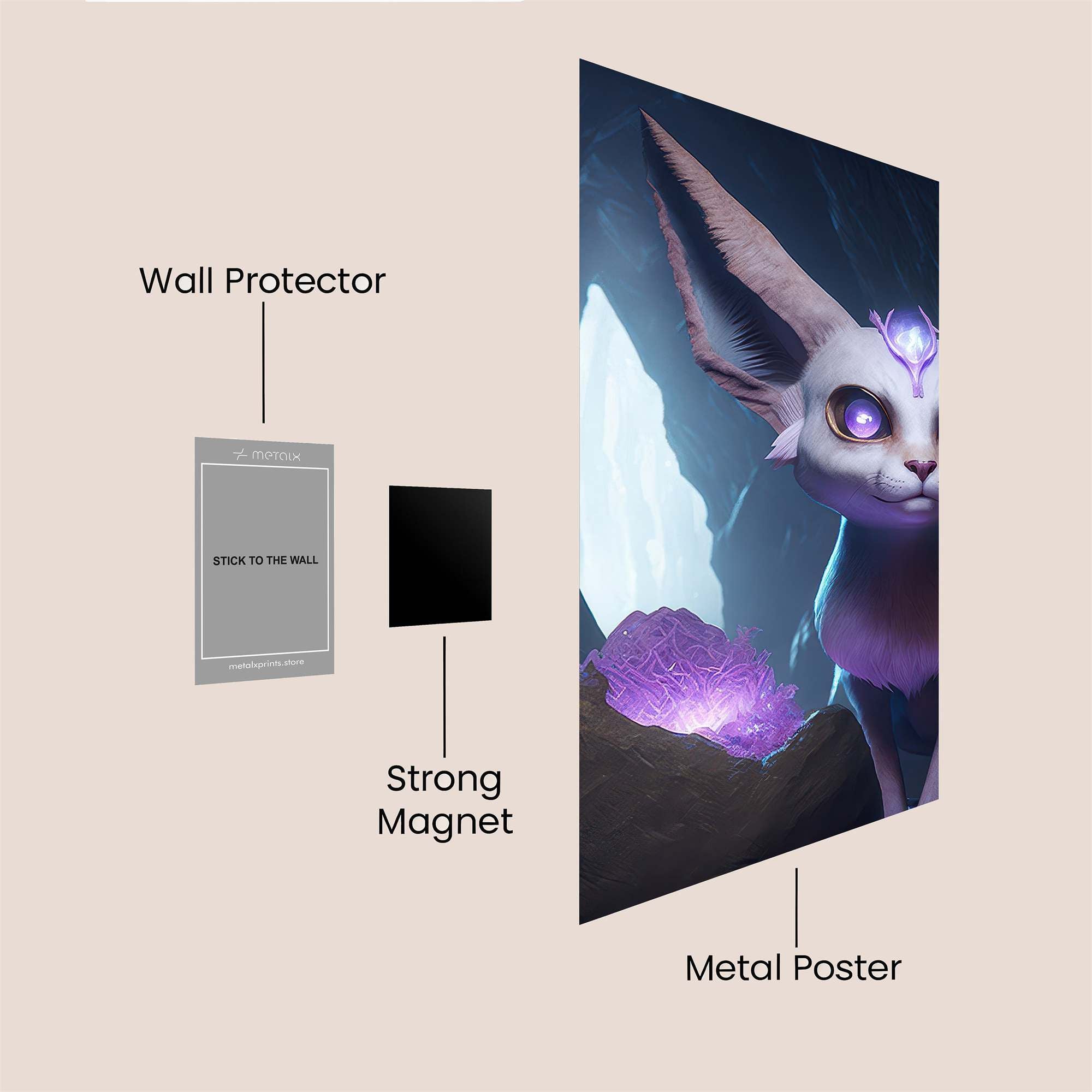 Crystal Whimsy Safe Wall Magnetic / M