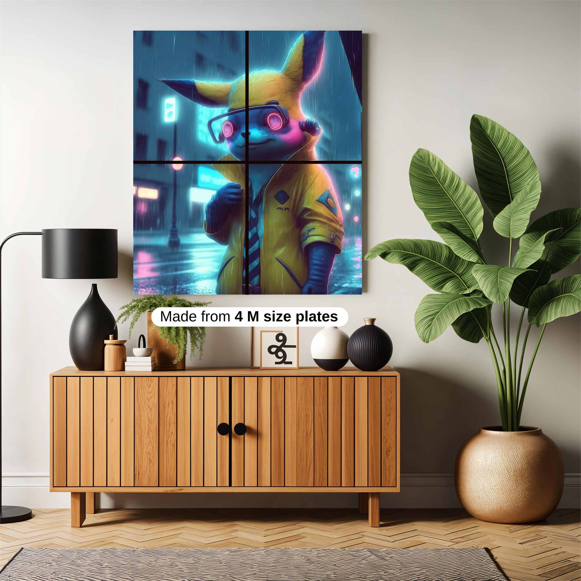 Pikachu Cyberpunk Safe Wall Magnetic / M