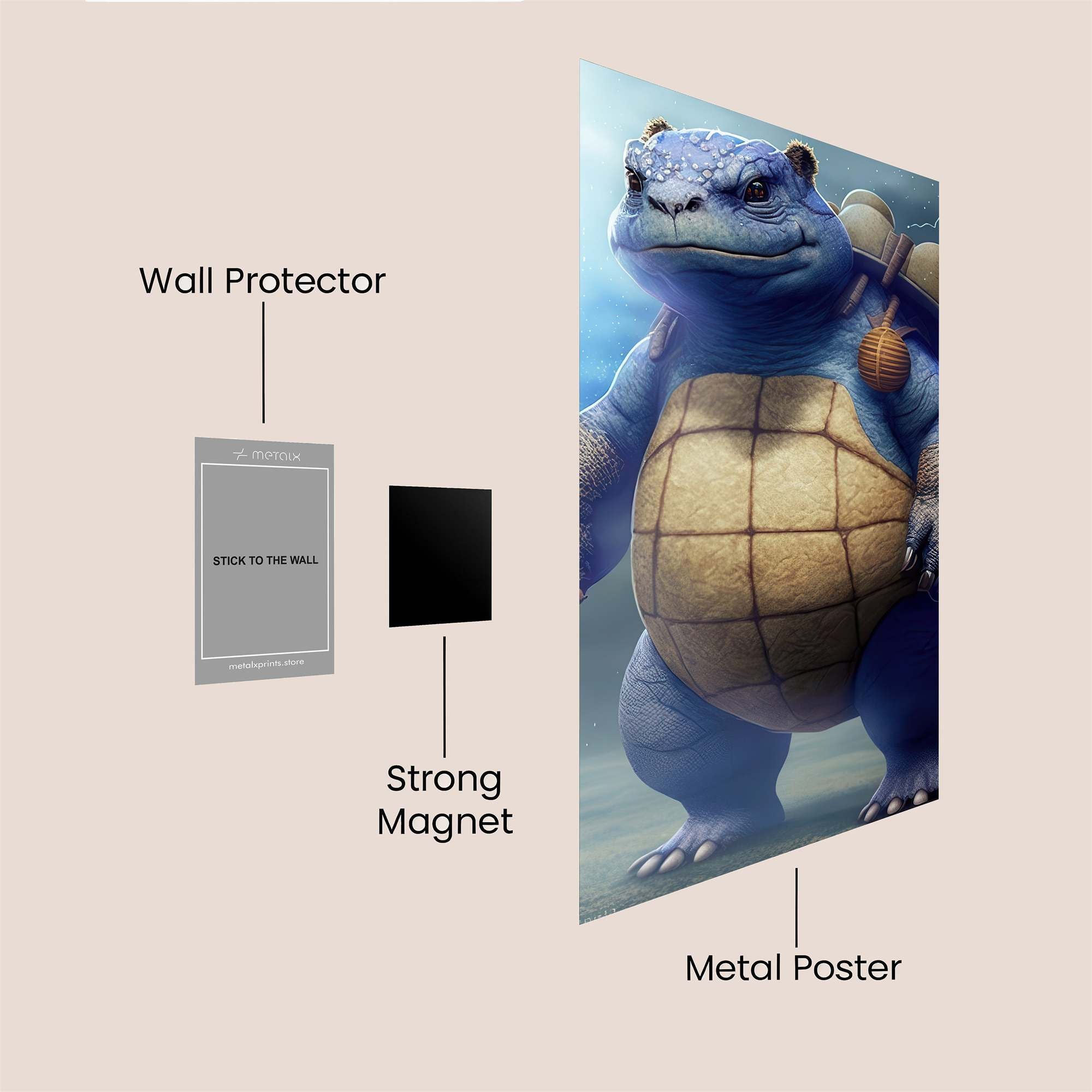 Blastoise Bold Safe Wall Magnetic / M
