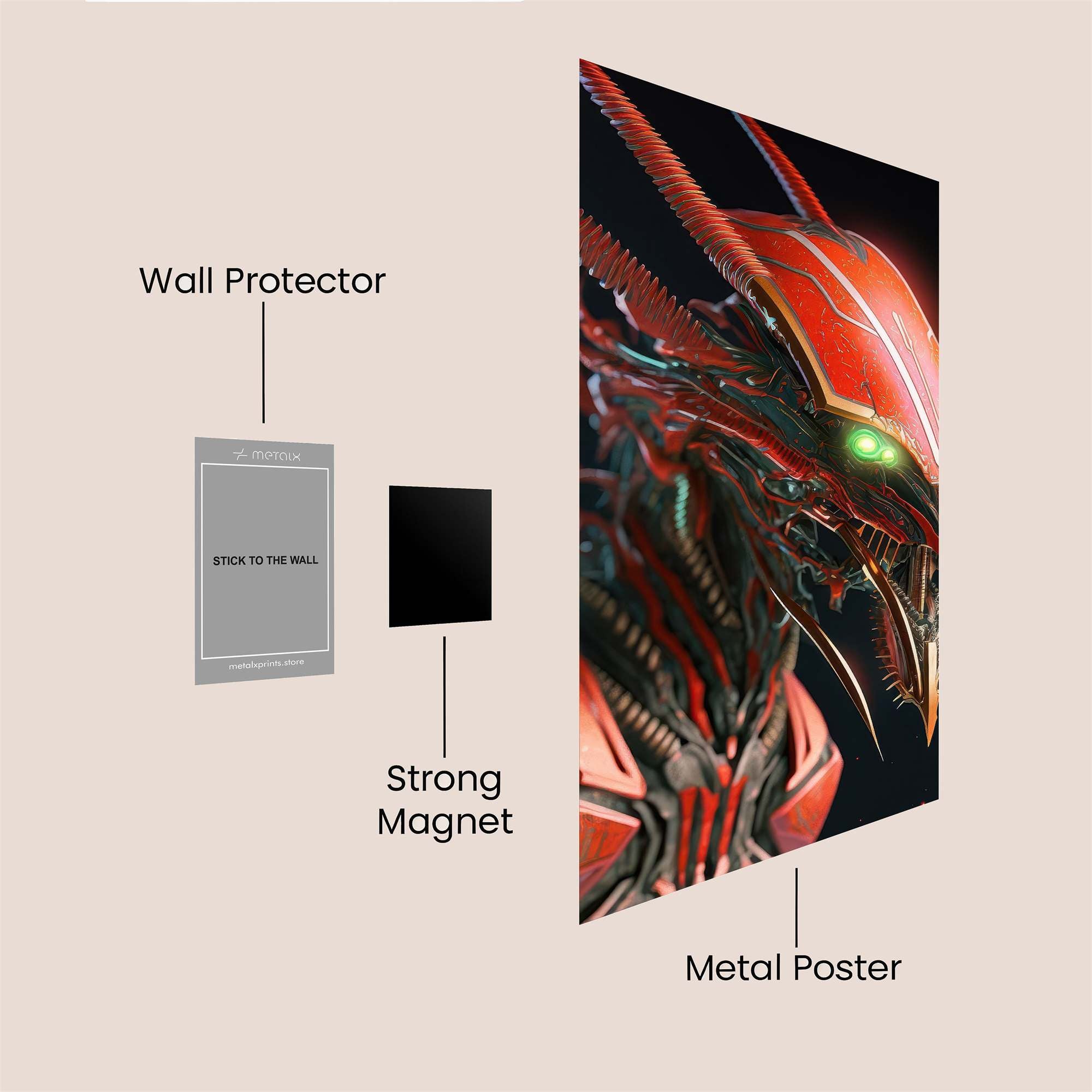 Predator Menace Safe Wall Magnetic / M