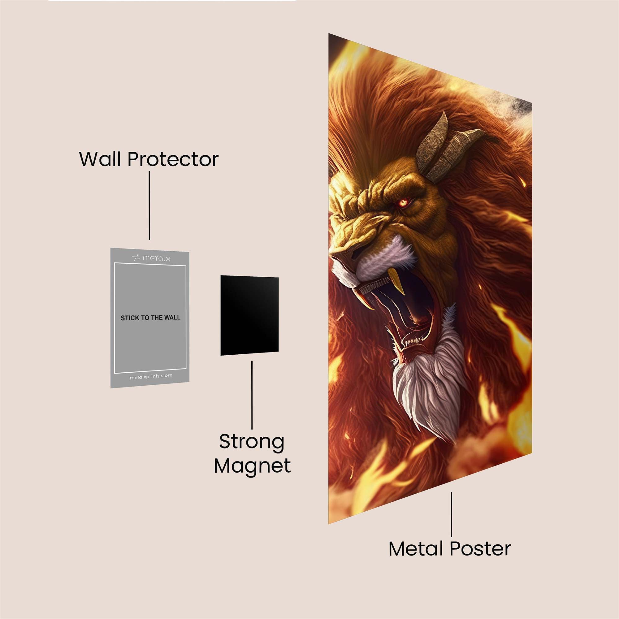 FlameRoar Safe Wall Magnetic / M