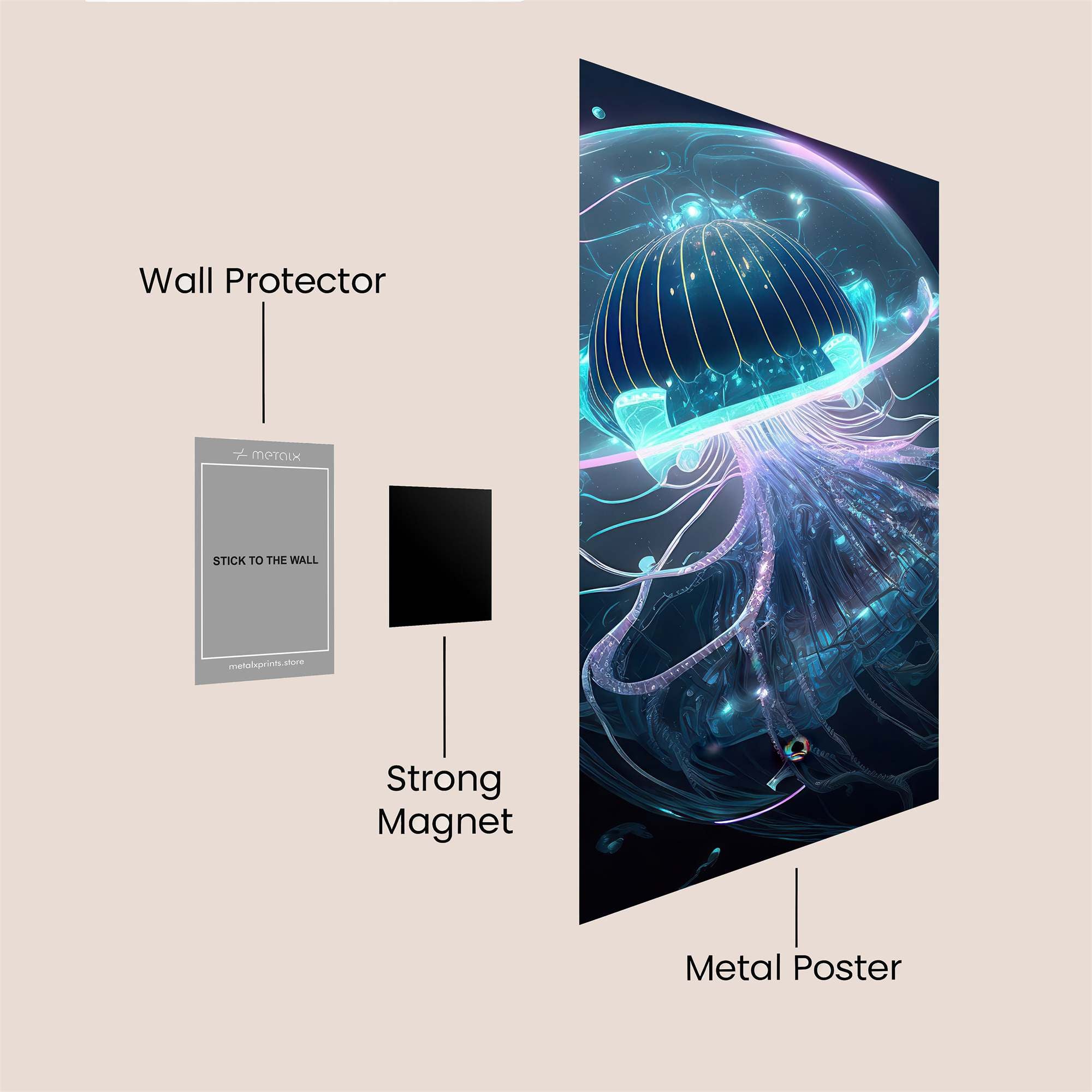Jelly Glow Safe Wall Magnetic / M