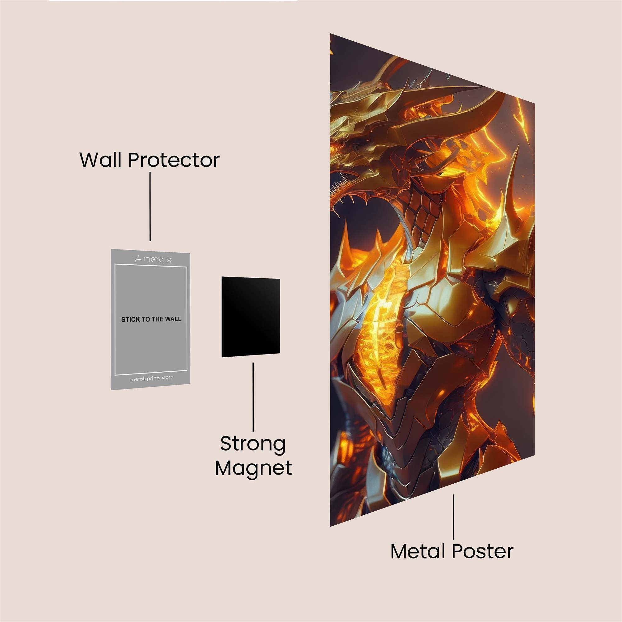 Inferno Majesty Safe Wall Magnetic / M