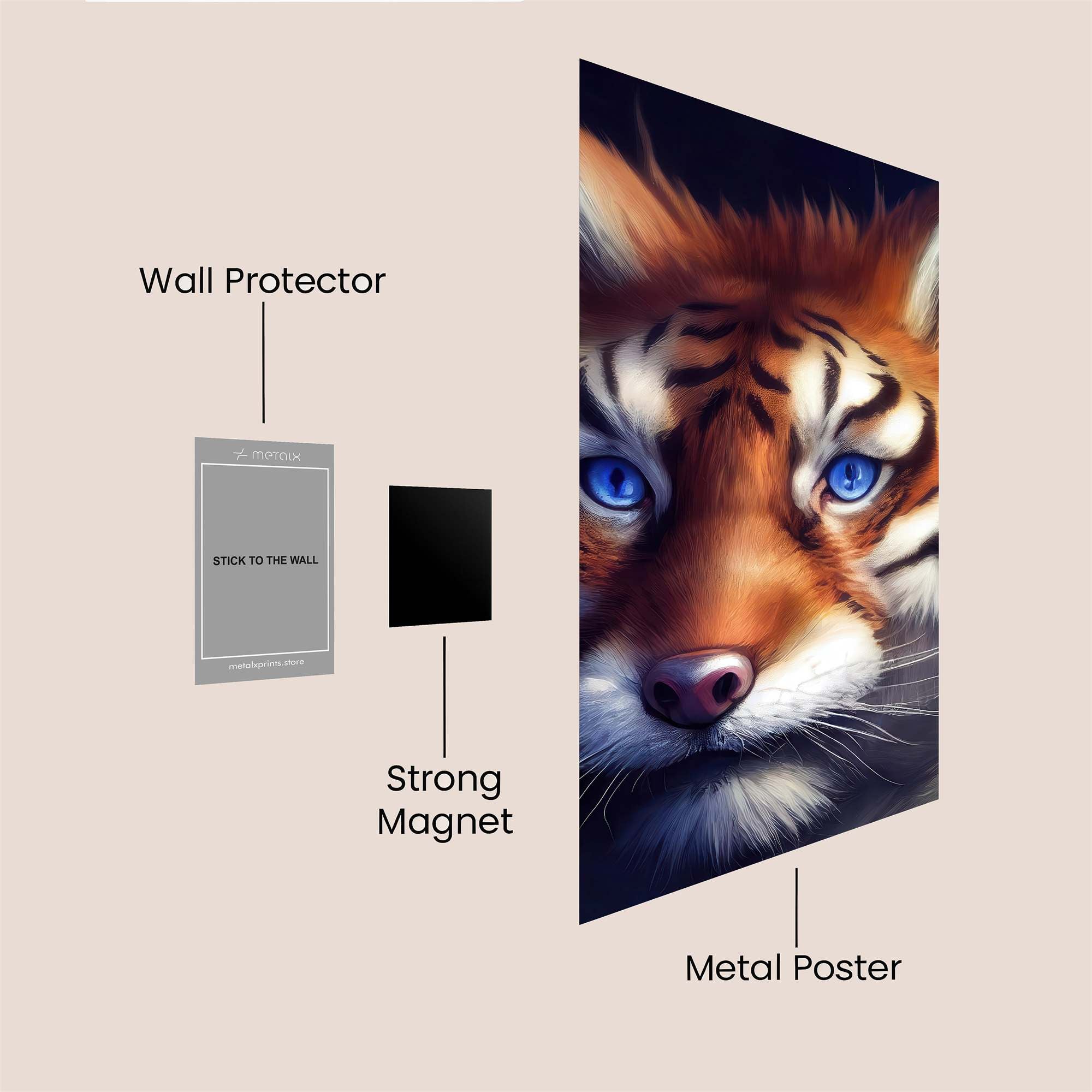 Tiger Mystic Safe Wall Magnetic / M