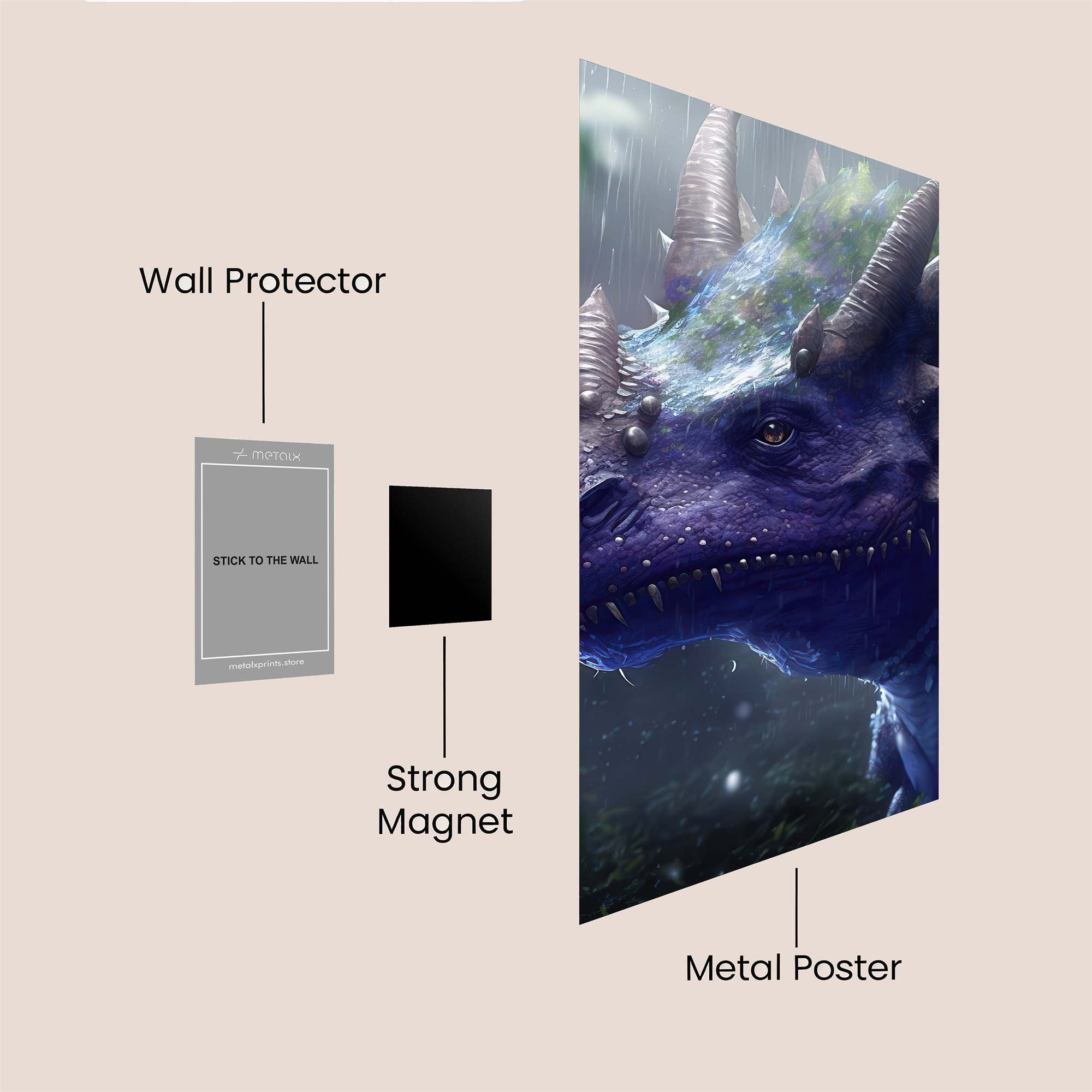 Mystic Rain Safe Wall Magnetic / M