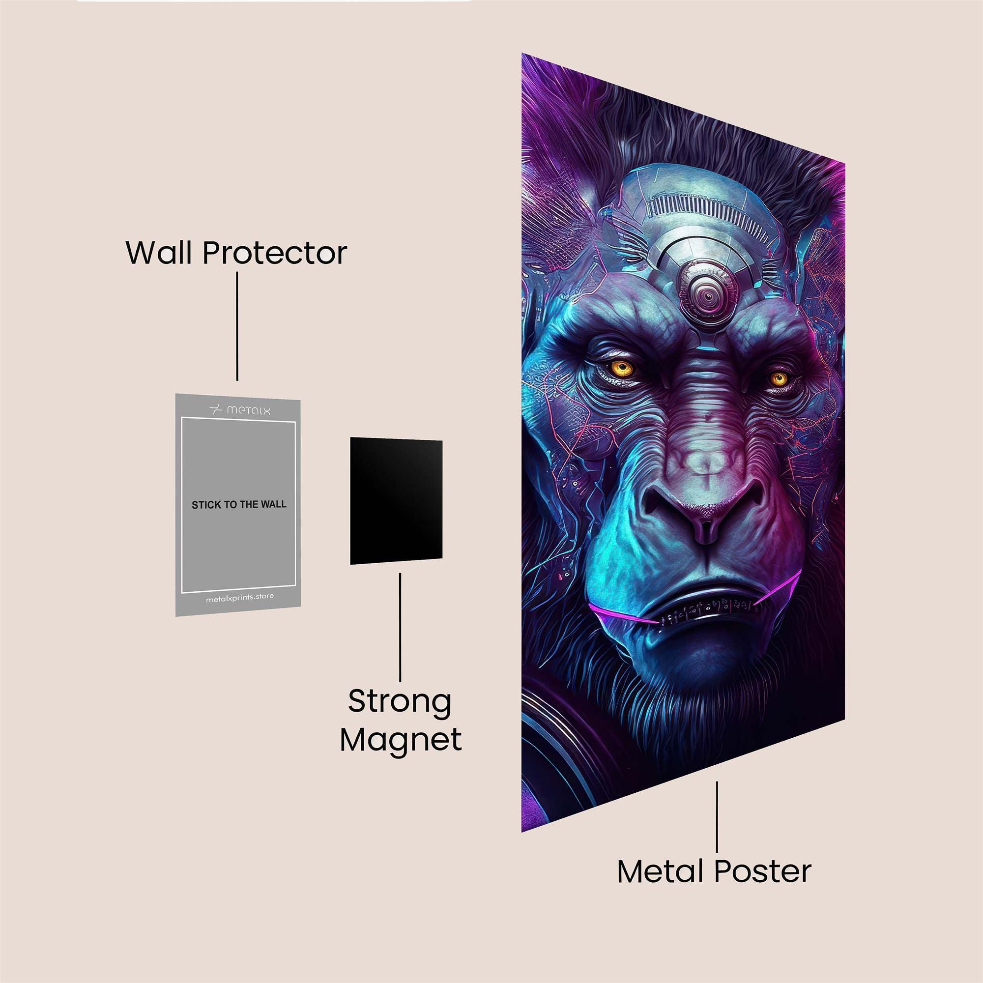 Cyber Primate Safe Wall Magnetic / M