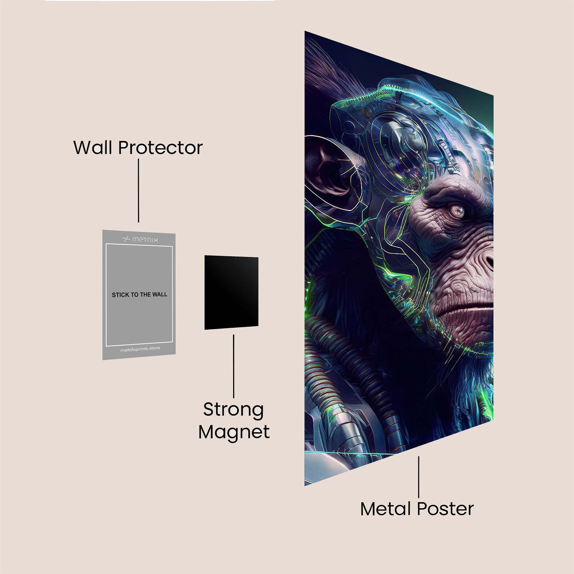 Ape Cyberpunk Safe Wall Magnetic / M