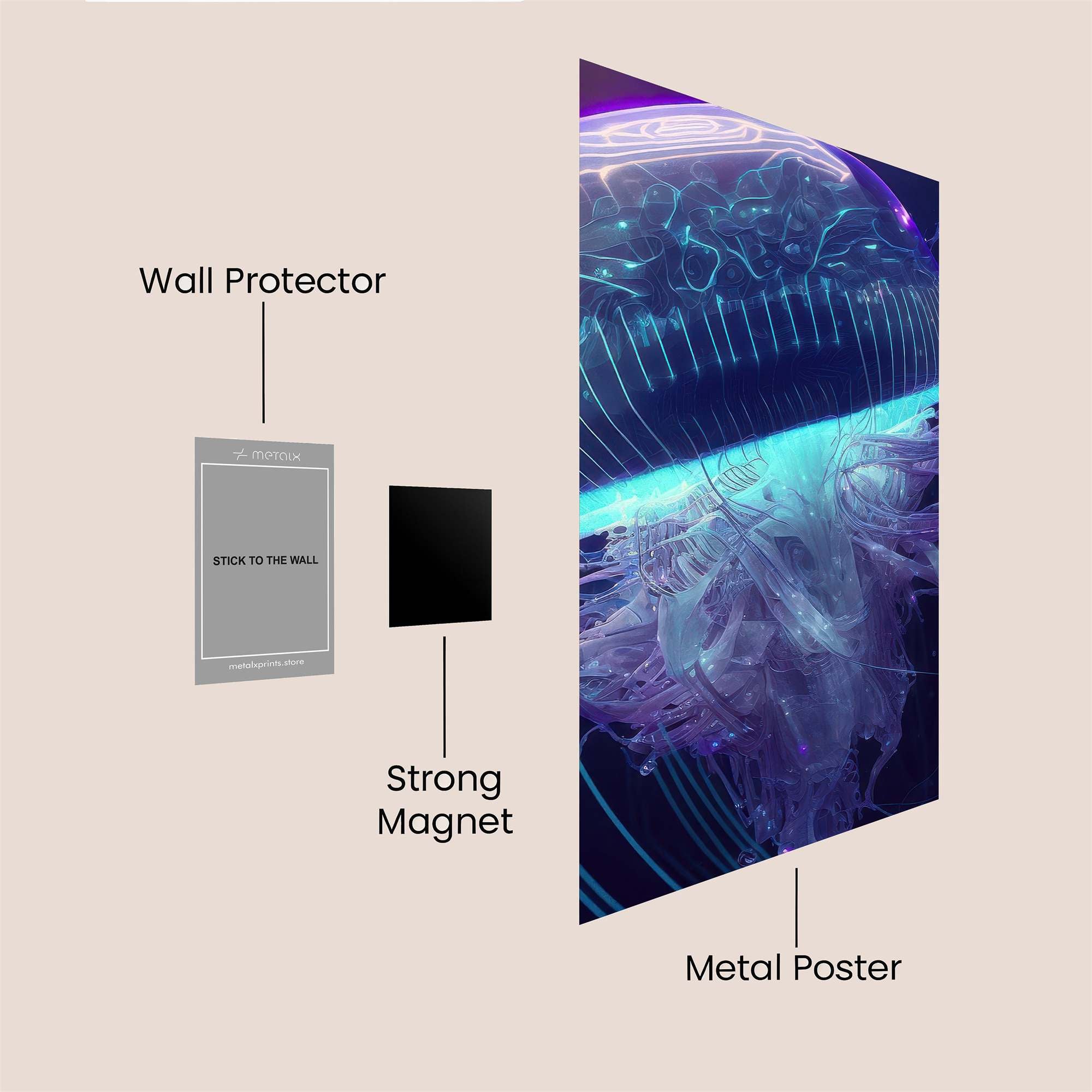 Jelly Glow Safe Wall Magnetic / M