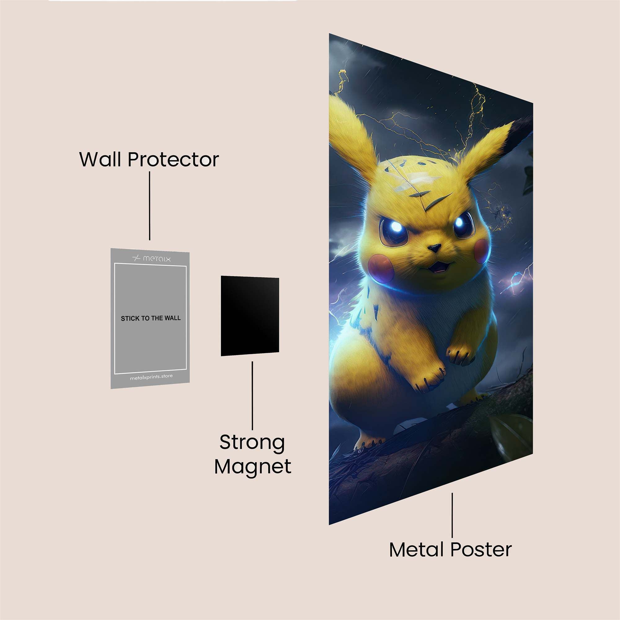 Pikachu Tempest Safe Wall Magnetic / M