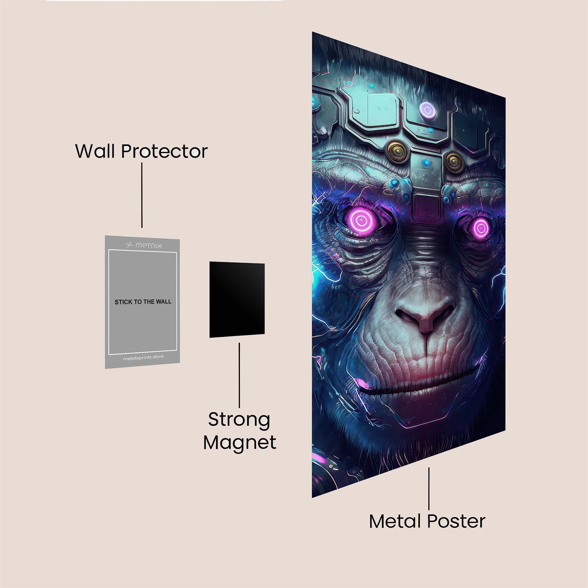 Ape Cybernetic Safe Wall Magnetic / M